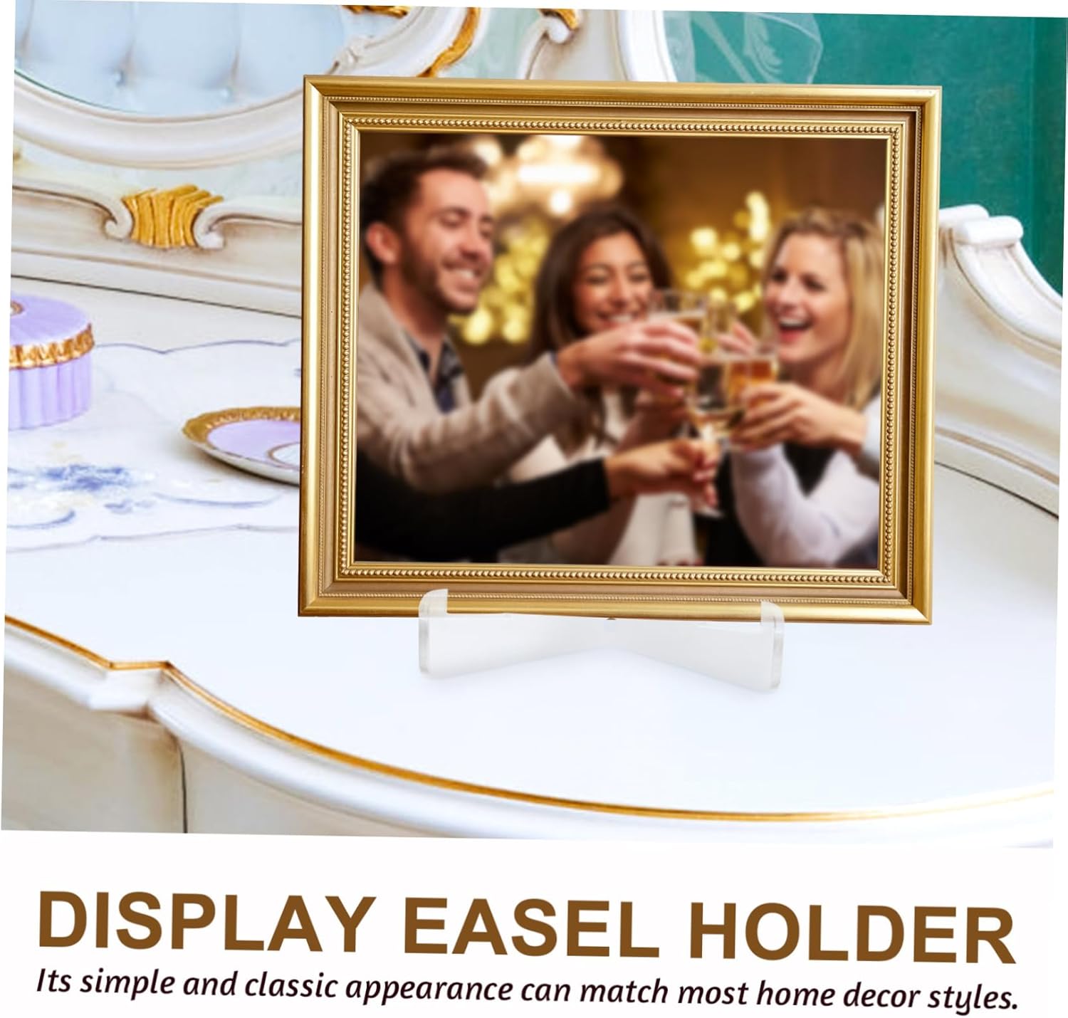 Cabilock 22Pcs Acrylic Easel Stand for Plates Photos Artworks Home Decor Display