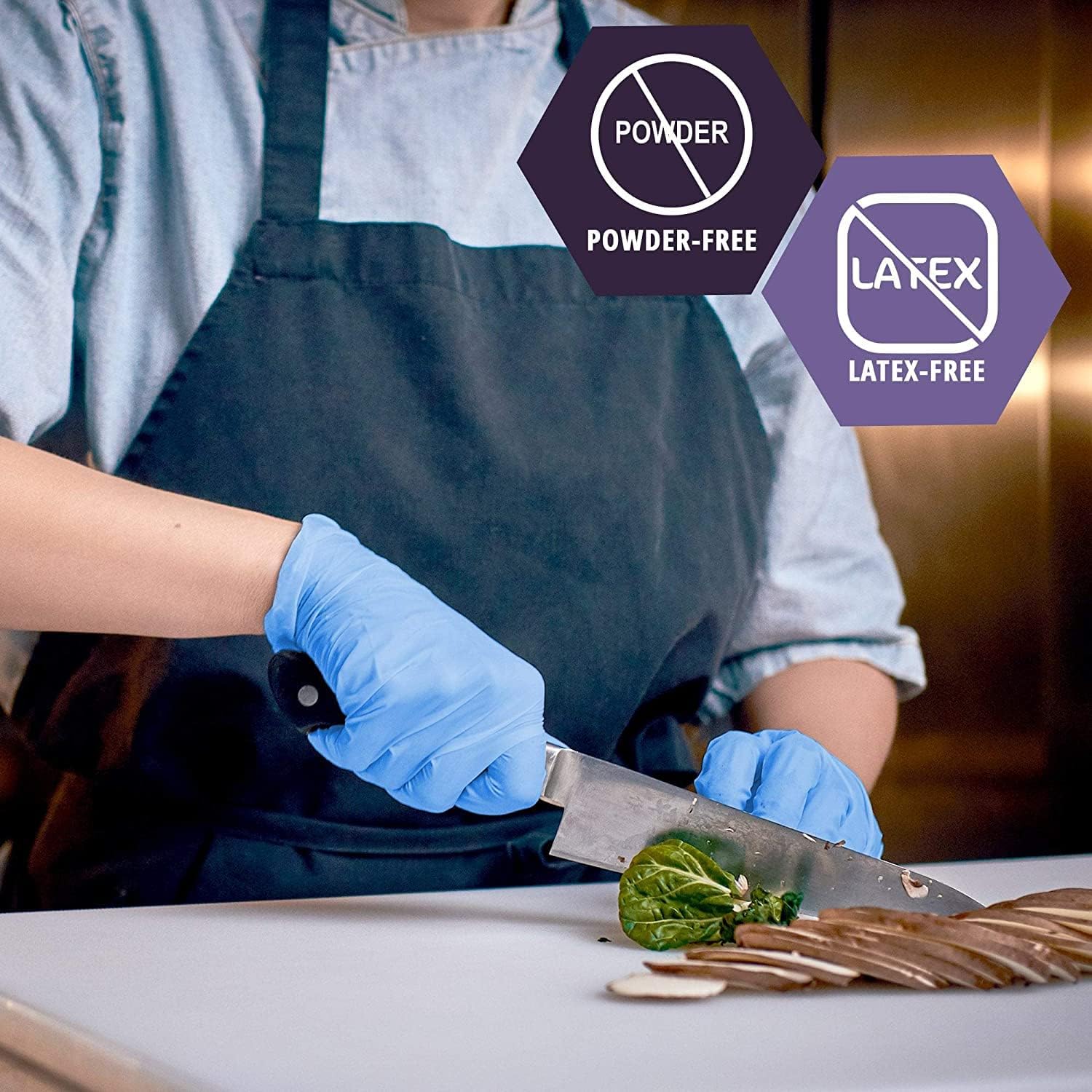 SYNGLO Nitrile Gloves 35 Mil Powder Free Latex Free Large