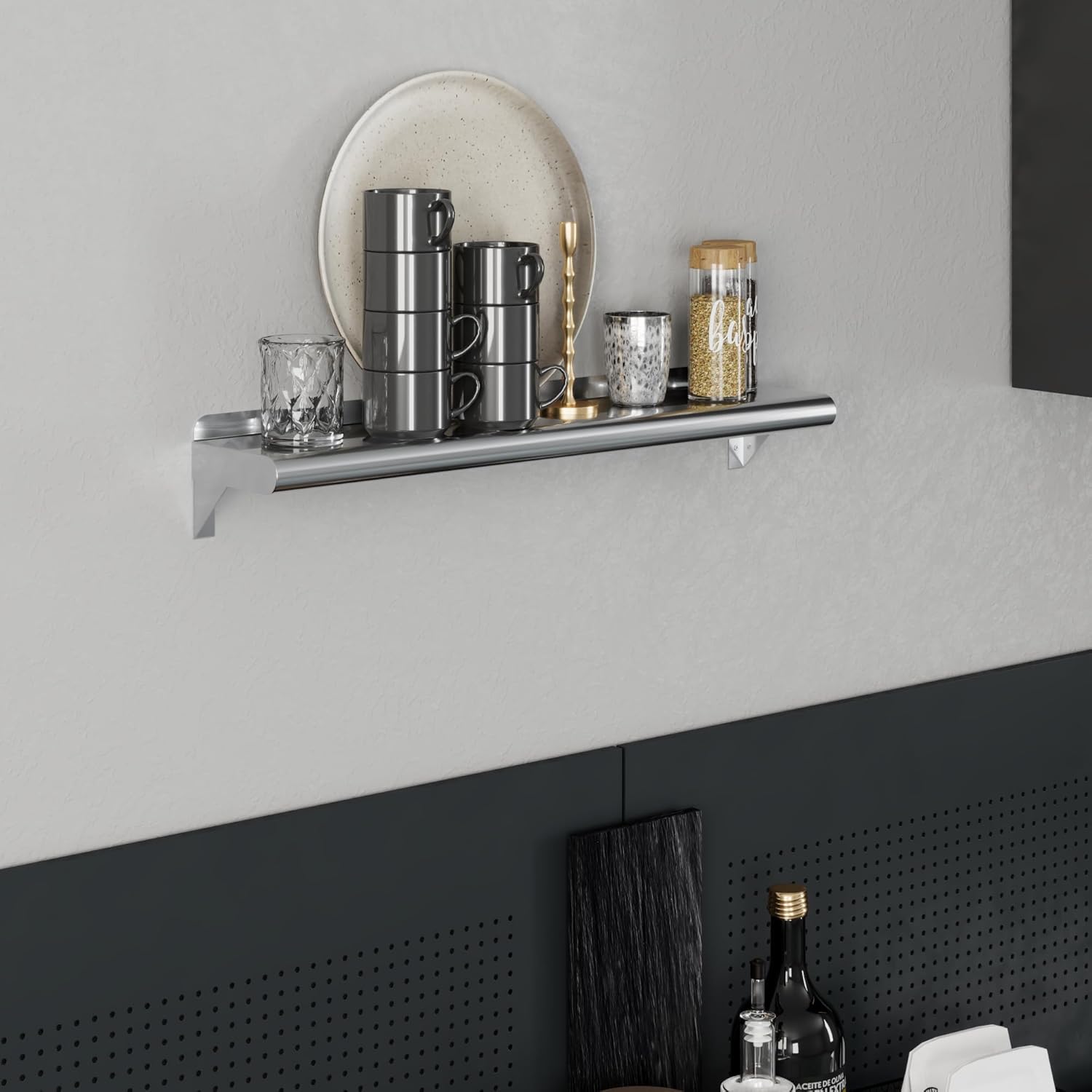 AmGood 6 X 30 Stainless Steel Wall Shelf NSF Commercial Kitchen Use