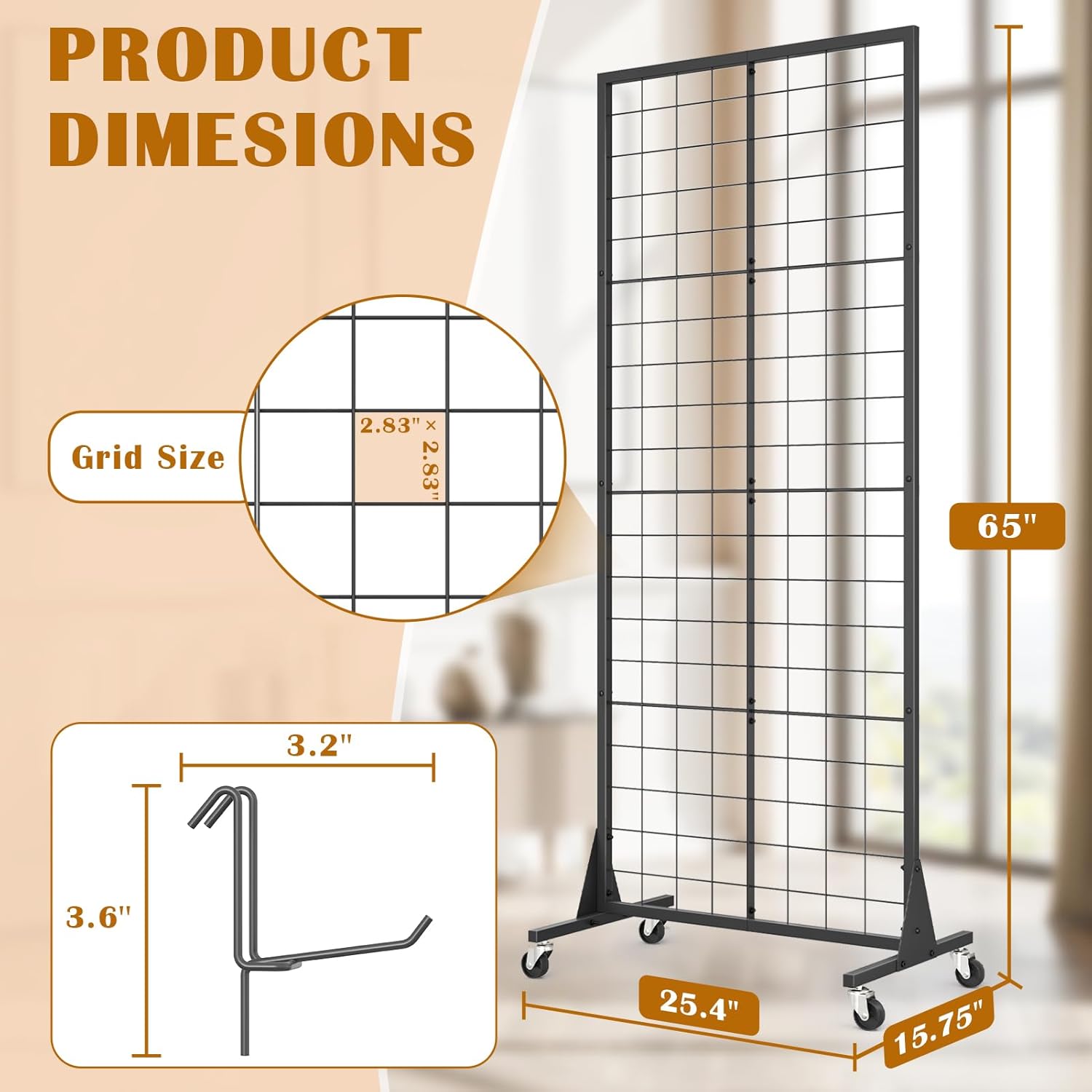 SPACECARE Gridwall Panel Display Stand 21x55 Feet