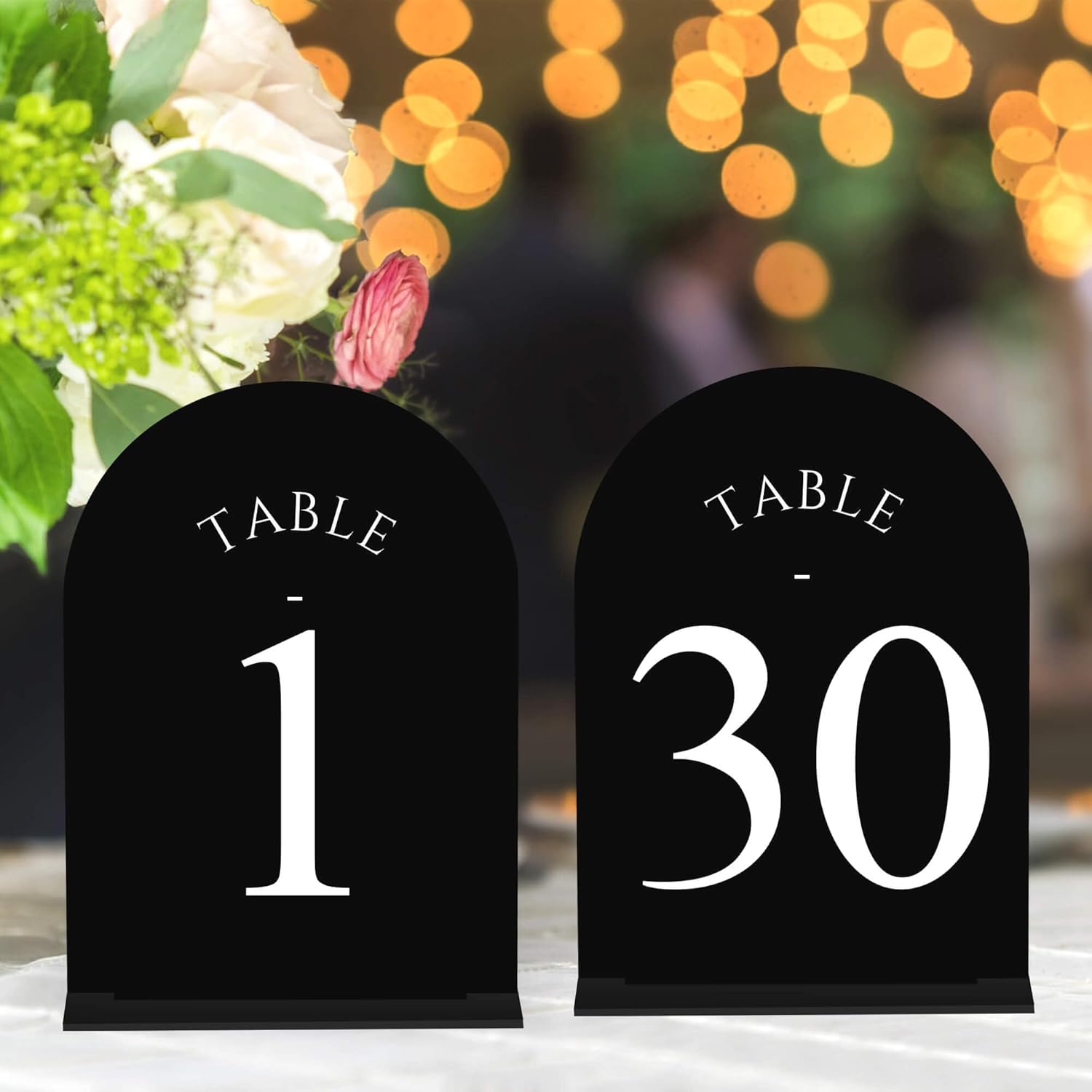 JOYIT Arch Wedding Table Numbers 1-30 with Stands