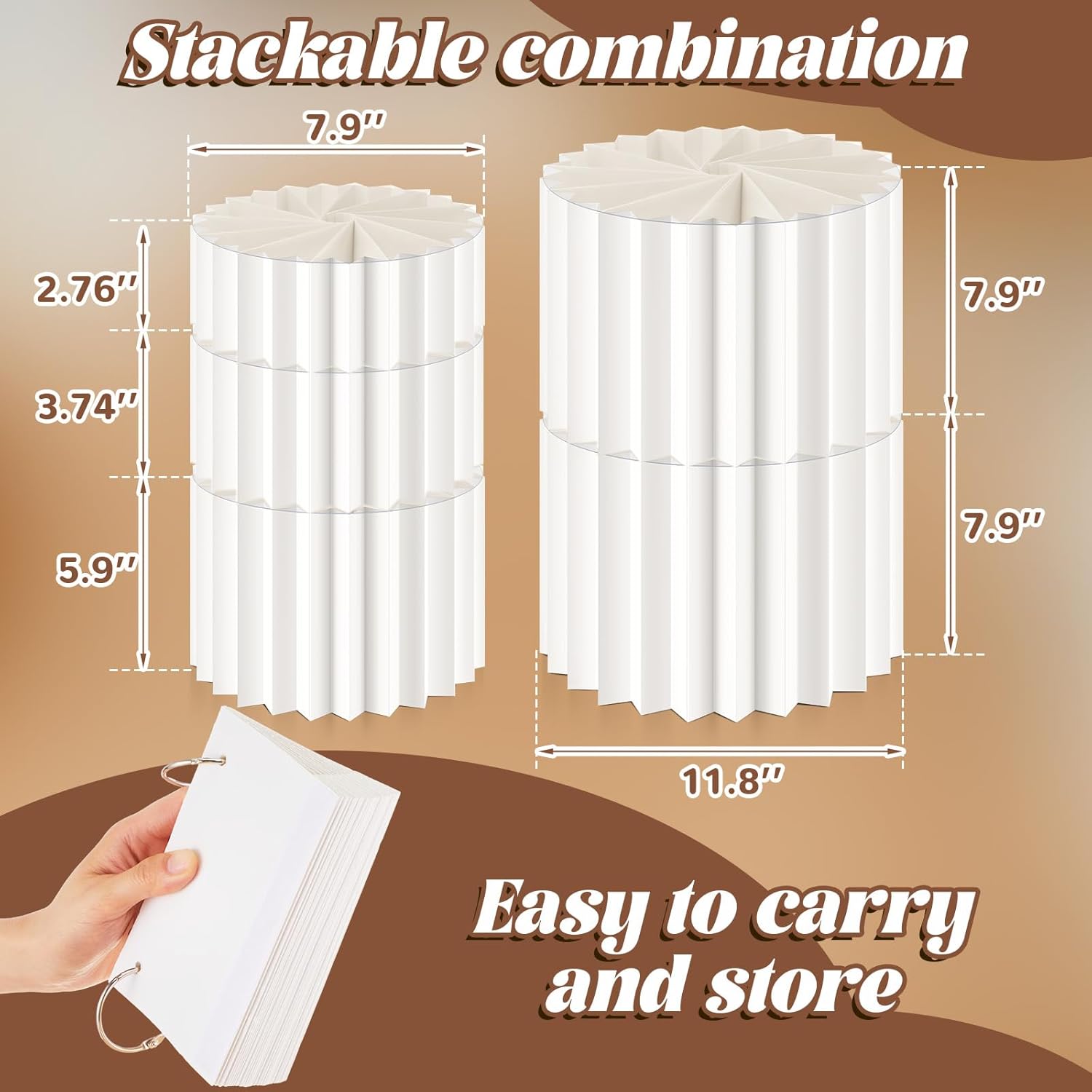 Marsui 8pcs Foldable Acrylic Buffet Risers for Dessert Tables and Party Decorations