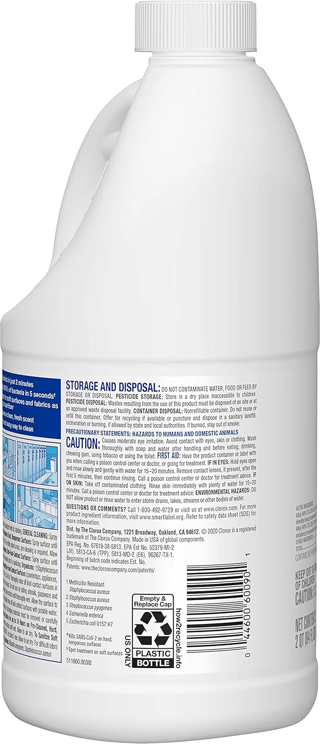 Clorox Turbo Disinfectant Cleaner 64 Fluid Ounces Pack of 2