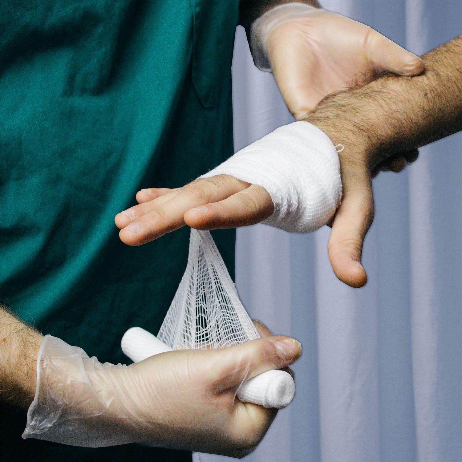 AMMEX Clear Vinyl Medical Gloves 3 Mil Case of 1000