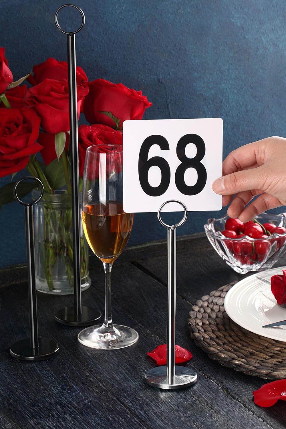 New Star Foodservice 23336 Ring Clip Table Number Holder Set of 12