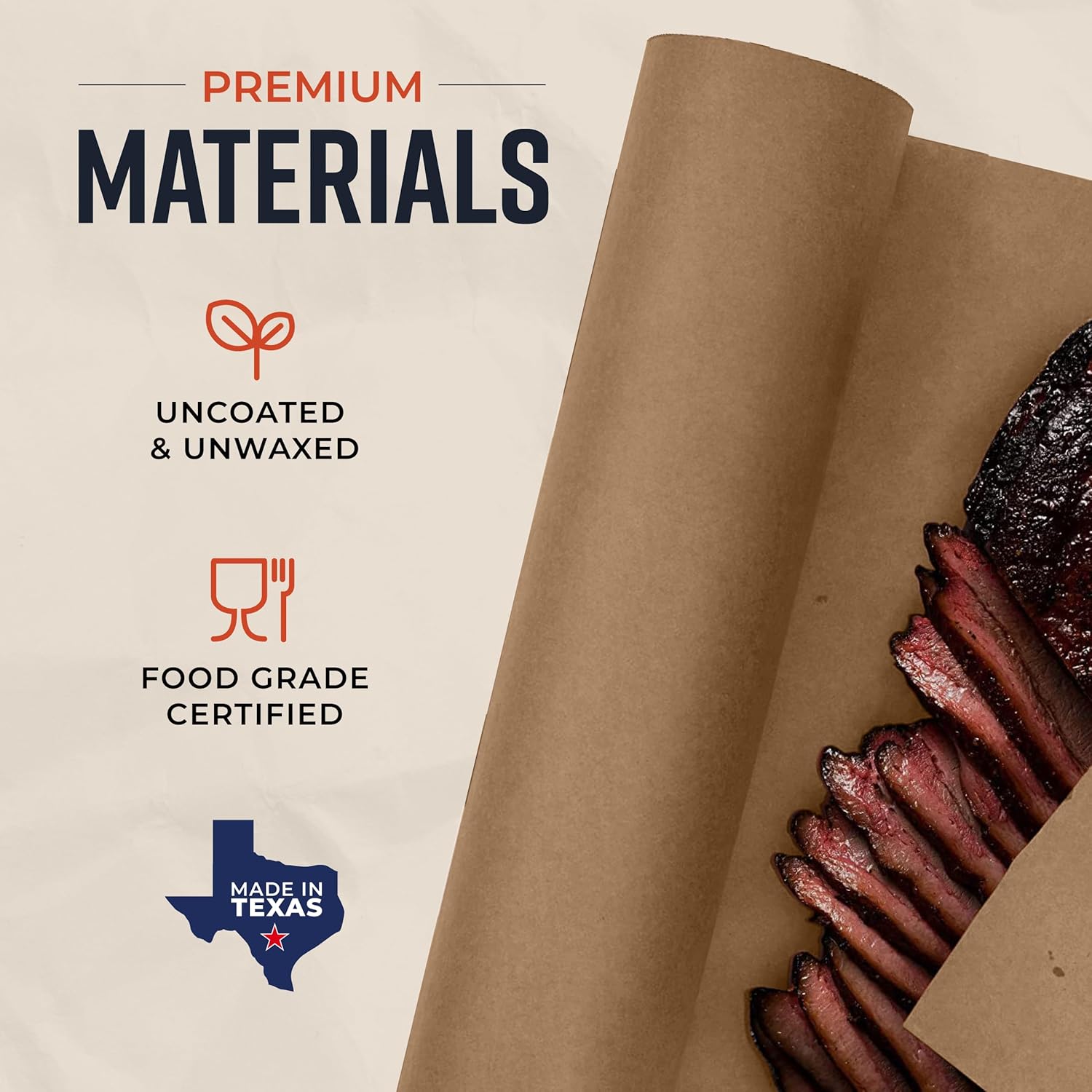 Brown Kraft Butcher Paper Roll 18x100 Feet USA Made