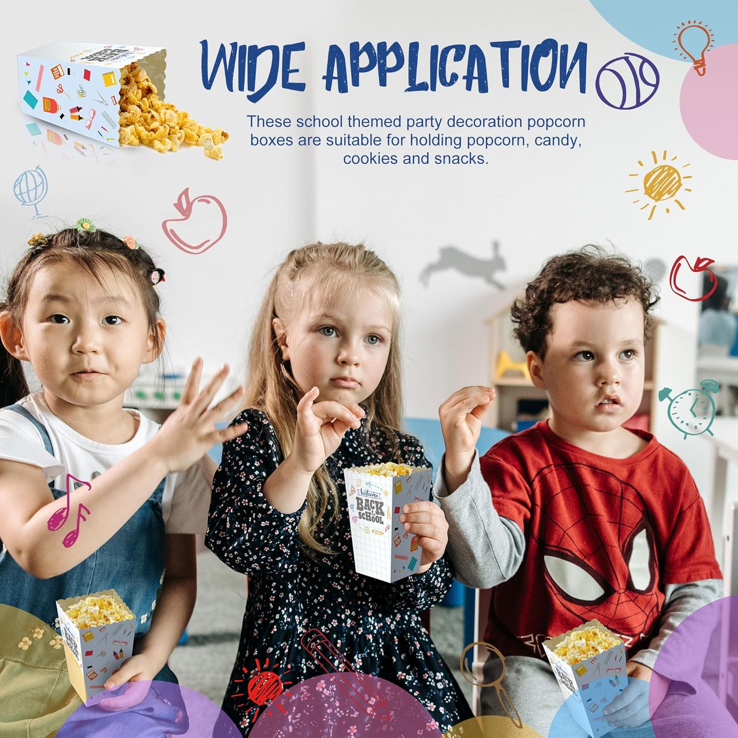 Adnee 30 Pack Back to School Popcorn Boxes