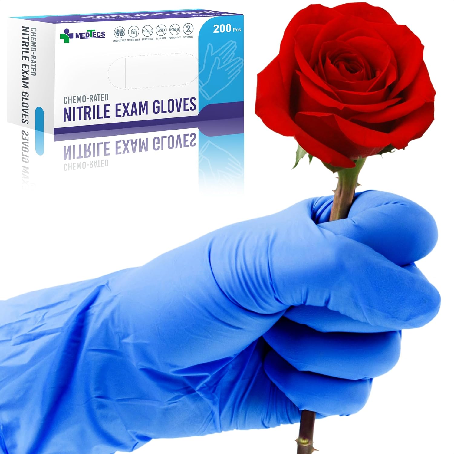 Medtecs Nitrile Gloves 4 Mil Chemo-Rated 200 Pcs