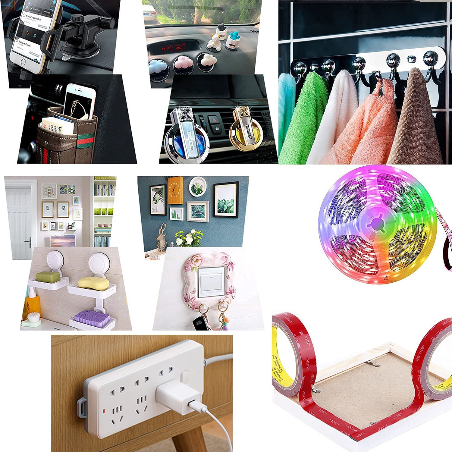 Double Sided Tape 10mm x 165ft Heavy Duty Water Resistant for Wall Mounting