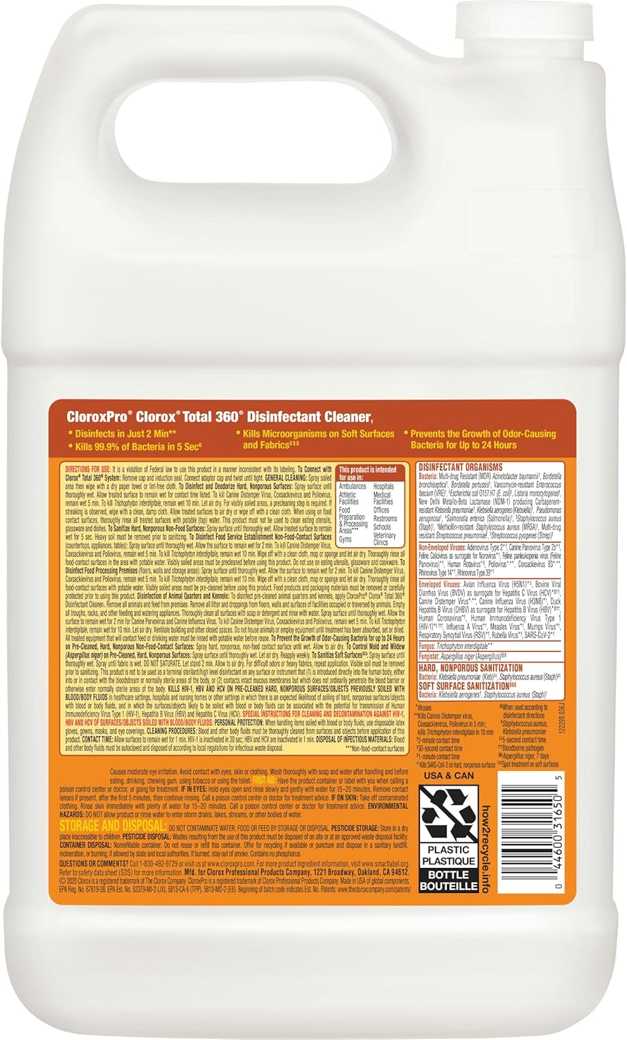 CloroxPro Total 360 Disinfectant Cleaner 128 Oz 4 Pack