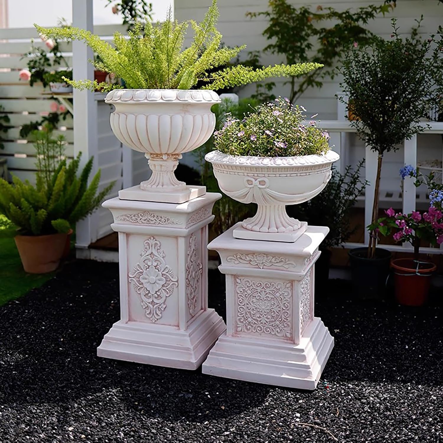White Exquisite Roman Columns Display Stand for Wedding and Event Decor