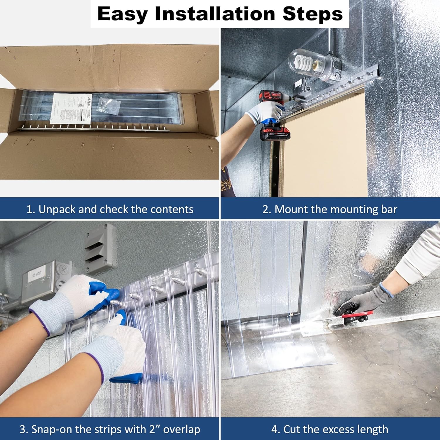 Awoco Aleco 120 in x 120 in Cooler Strip Door Kit