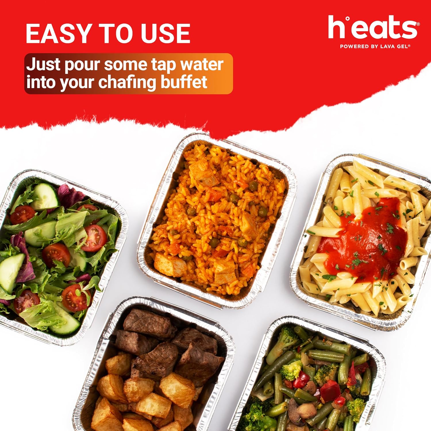 Flameless Food Warming Pads 6 Pack - Safe Efficient Catering Solution