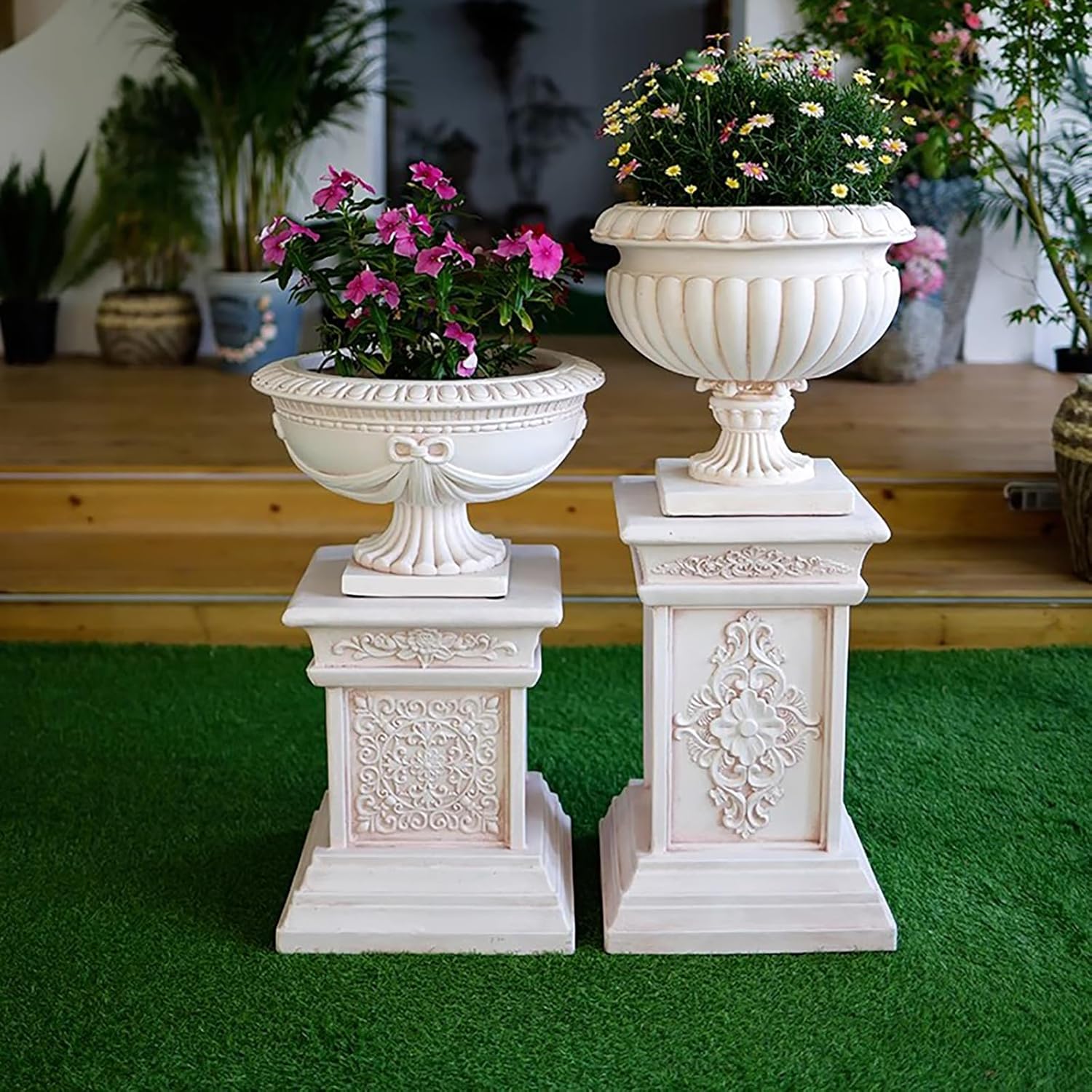 White Exquisite Roman Columns Display Stand for Wedding and Event Decor