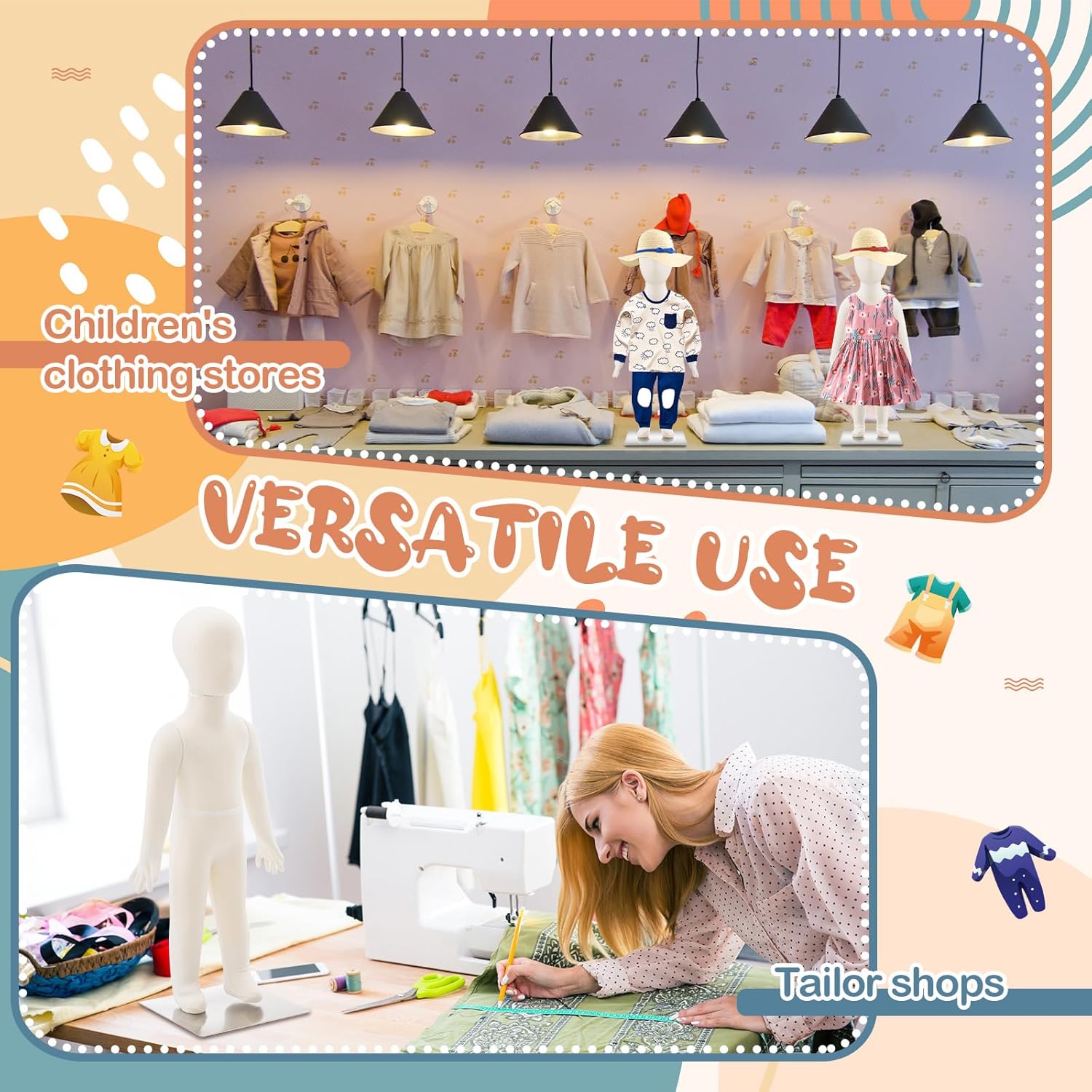 DoubleFill Kids Mannequins 1 Year Old 2 Pcs Set