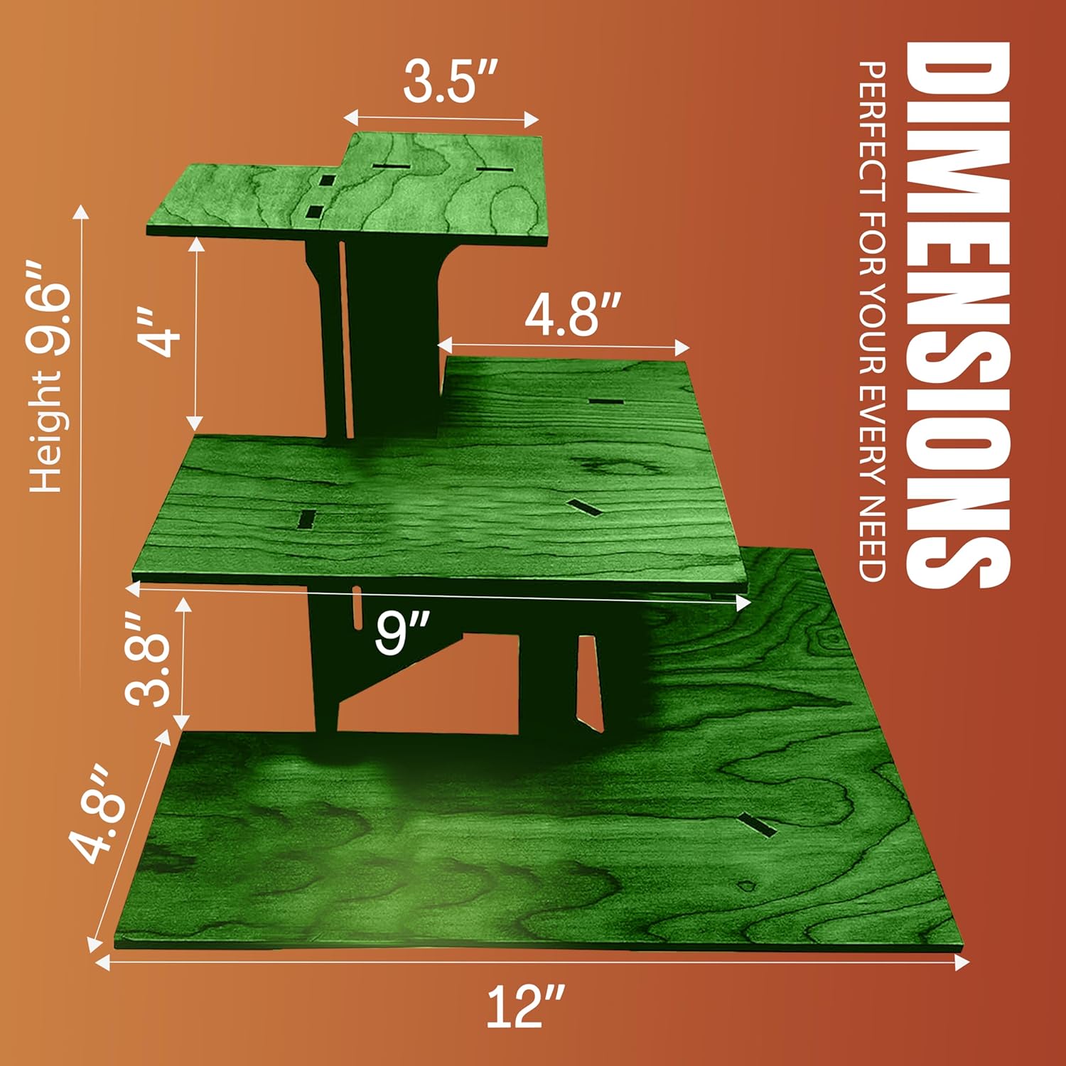 3-Tier Corner Display Stand with Shelves for Products