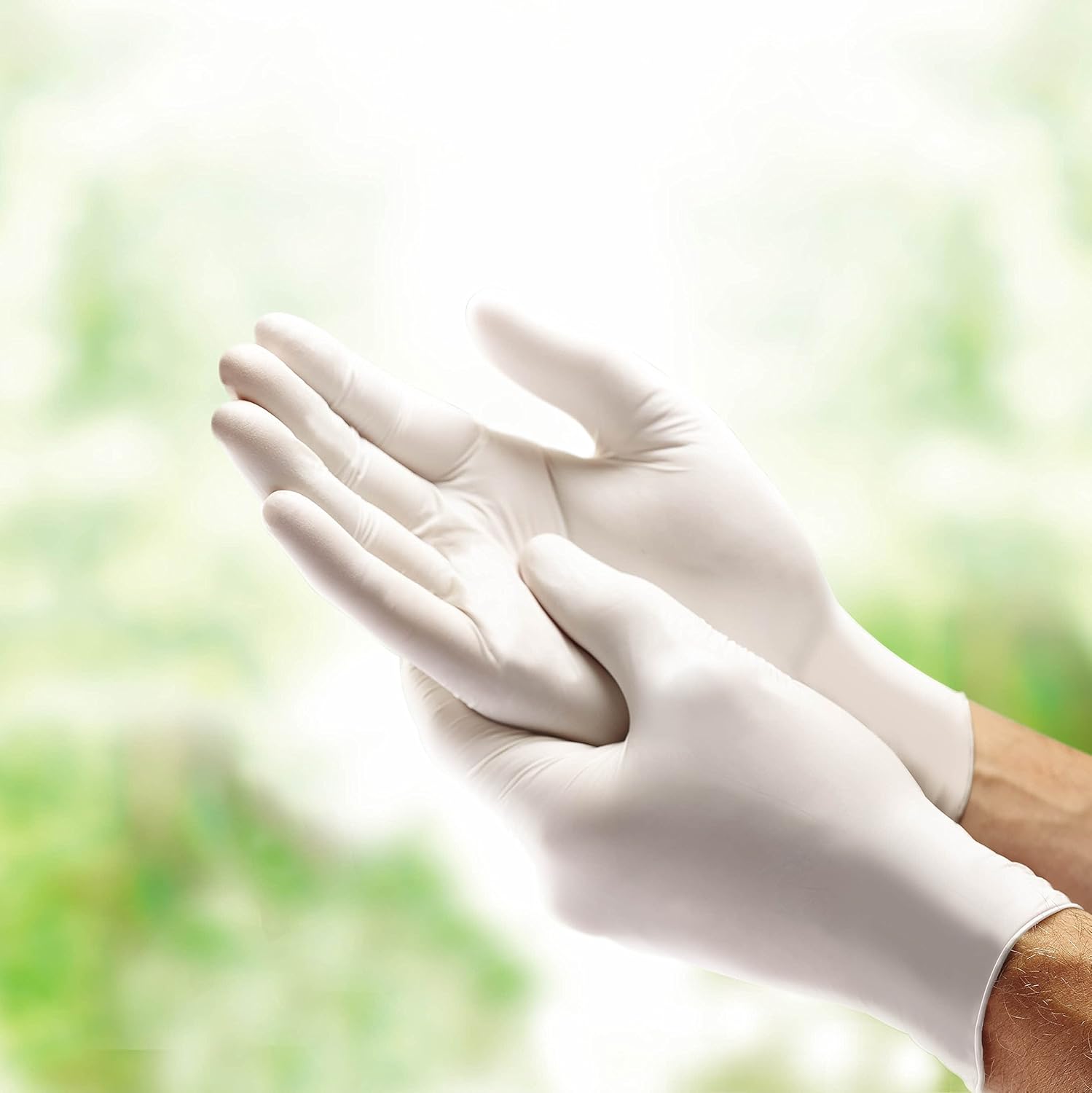 Medline Protective Disposable Gloves Medium Off-White 250 Count