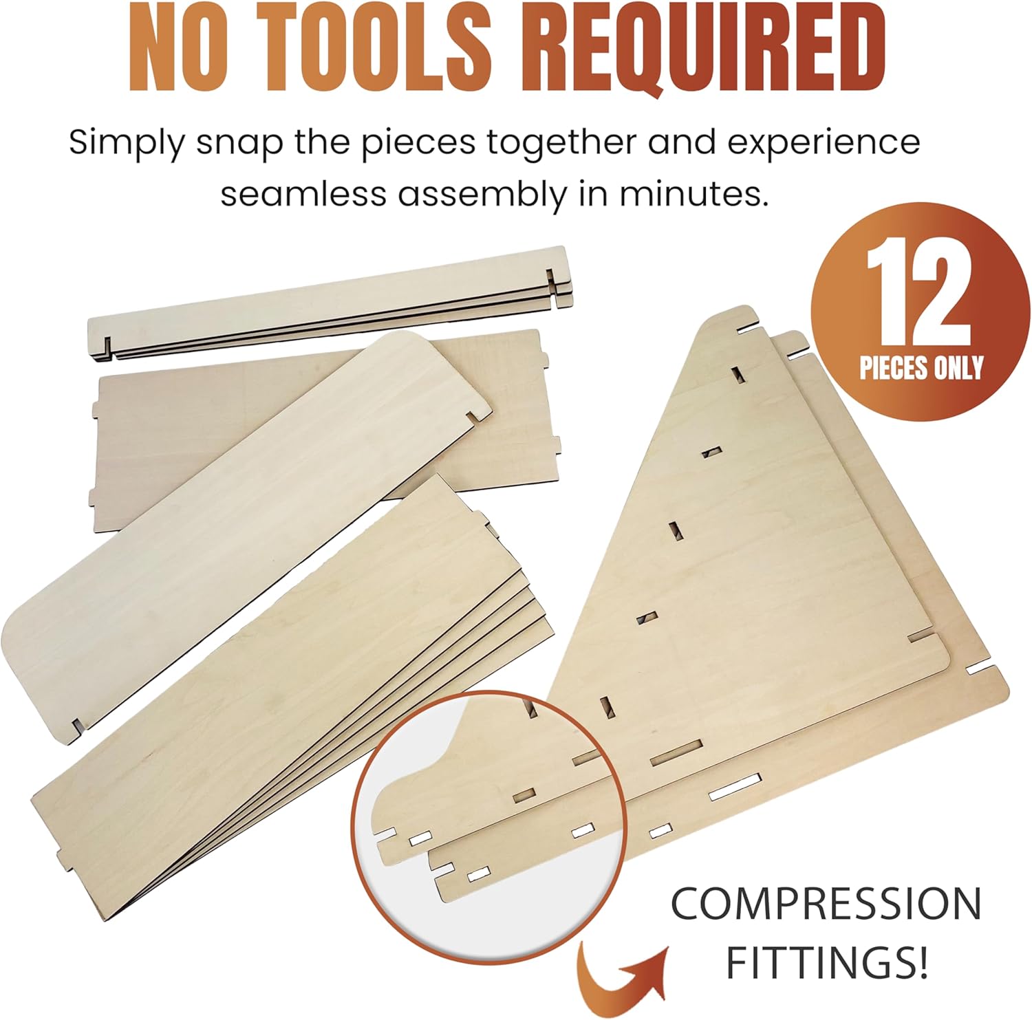 Wooden Retail Table Display Stand 3 Step Riser