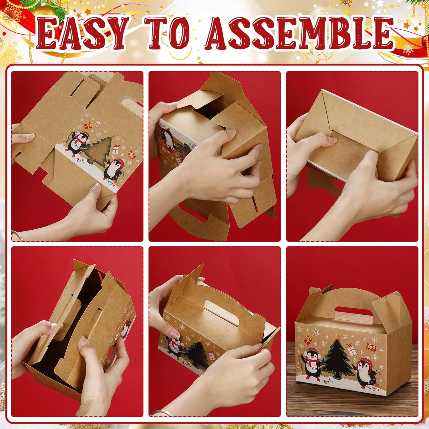 Fulmoon 24 Pcs Christmas Gift Boxes with Window