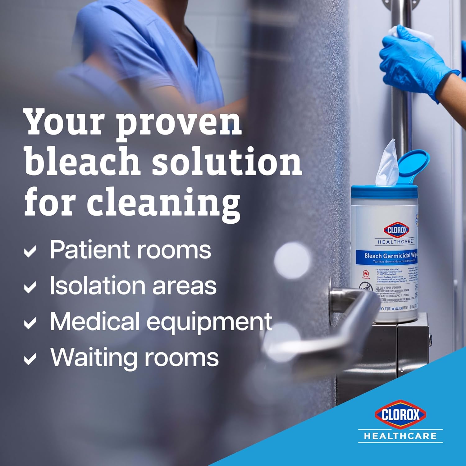 Clorox Healthcare Bleach Germicidal Wipes 110 Count Bucket