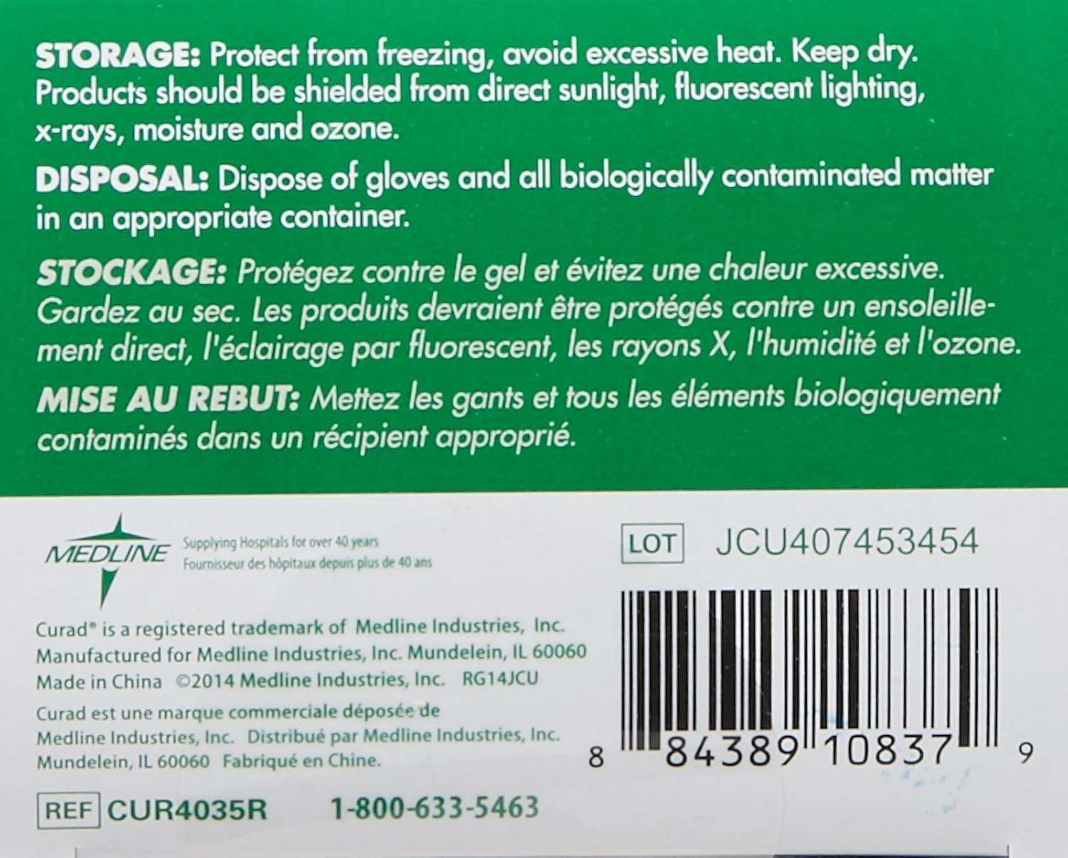CURAD Powder-Free Vinyl Exam Gloves 50 ct