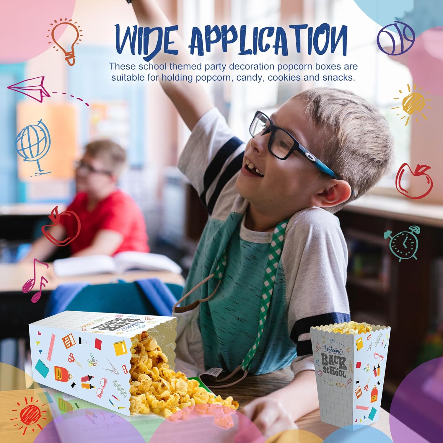 Adnee 30 Pack Back to School Popcorn Boxes