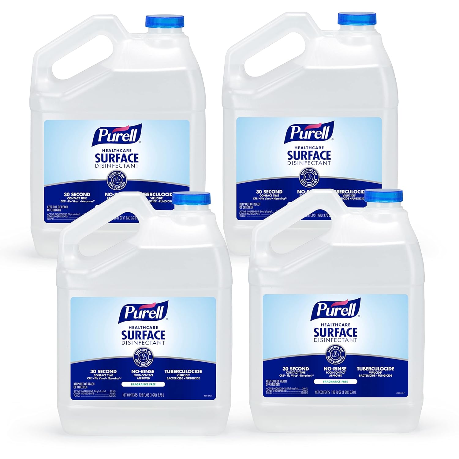 Purell Healthcare Disinfectant Refill 1 Gallon Pack of 4