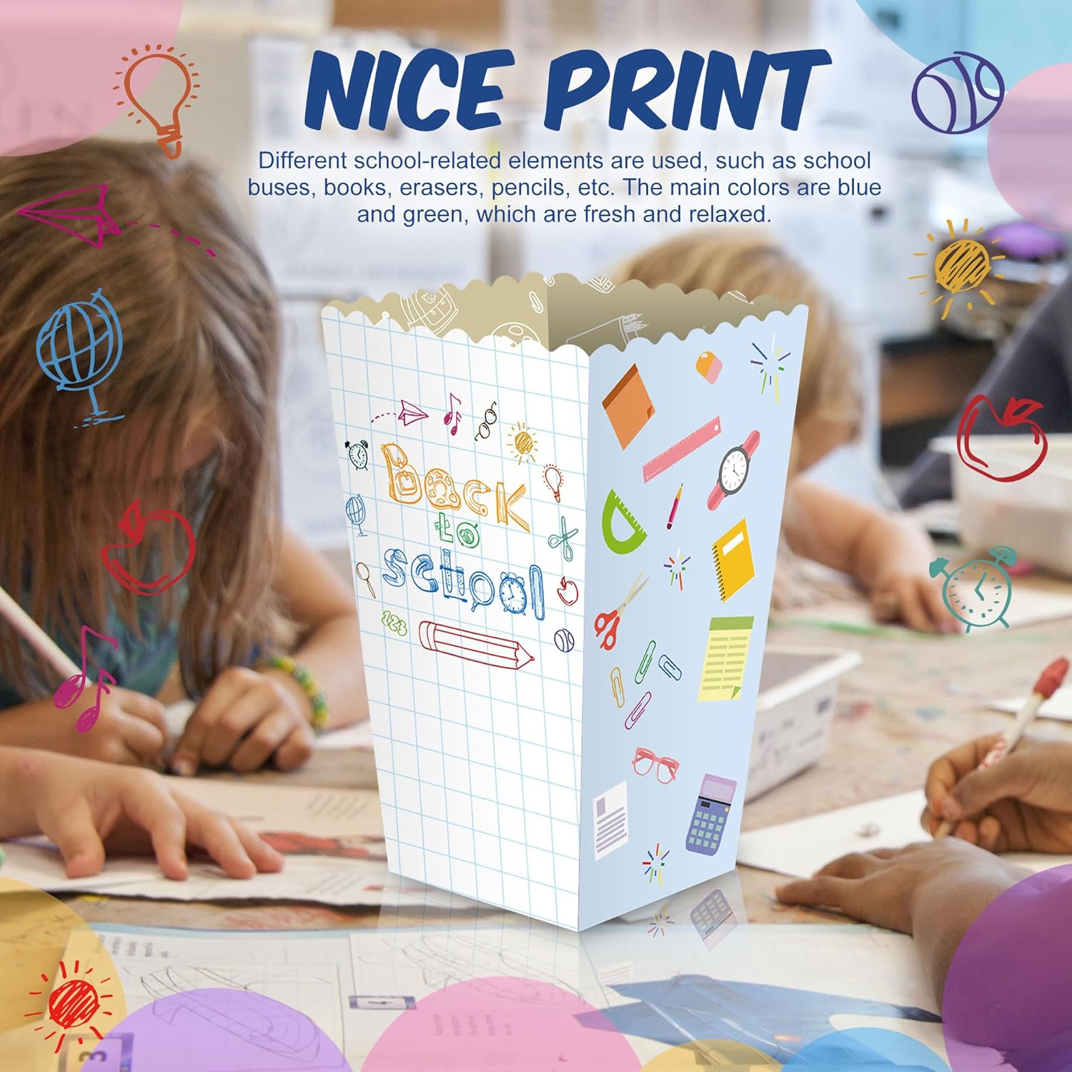 Adnee 30 Pack Back to School Popcorn Boxes