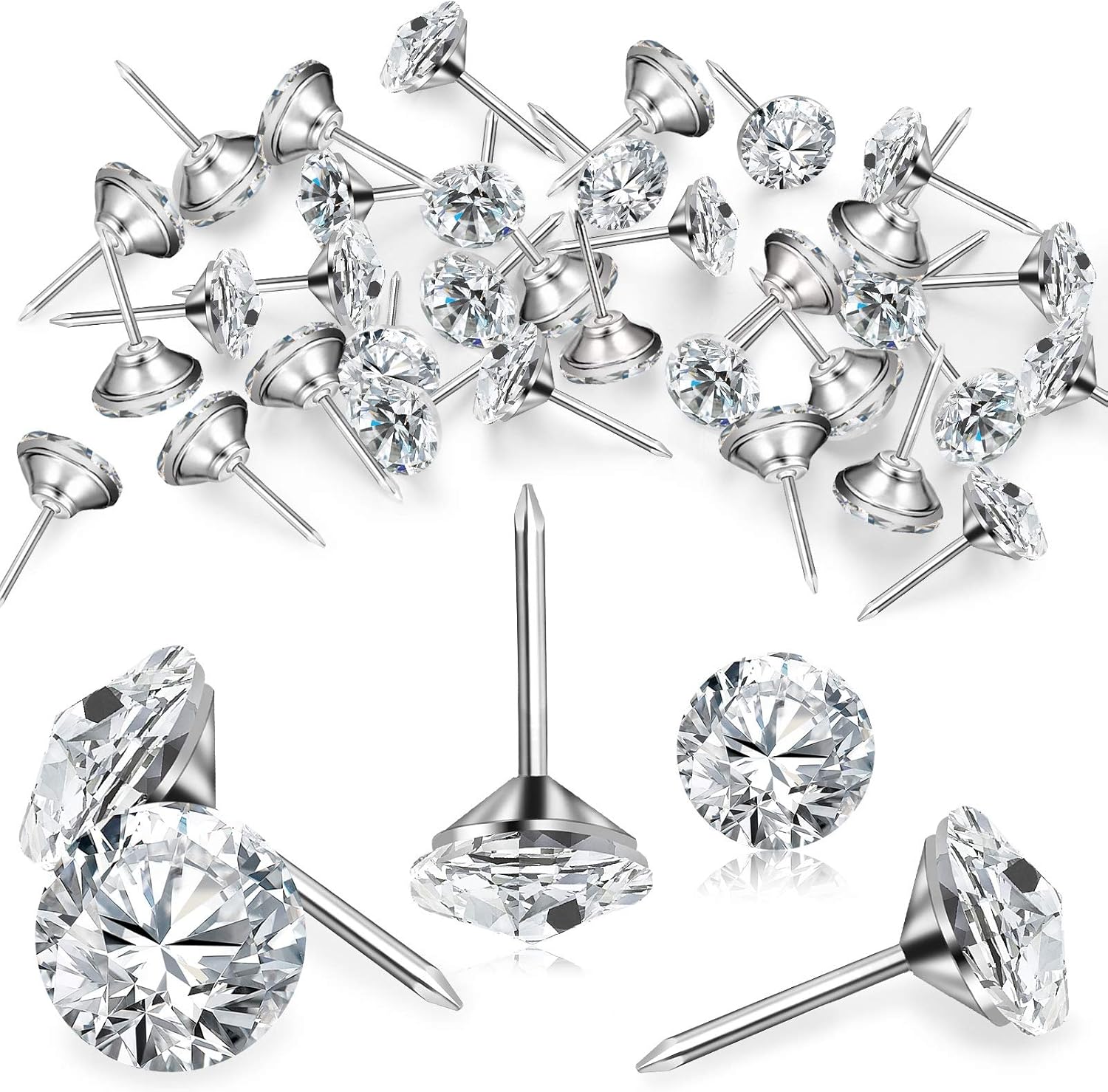 30 Piece Crystal Upholstery Tacks for Furniture Decorations