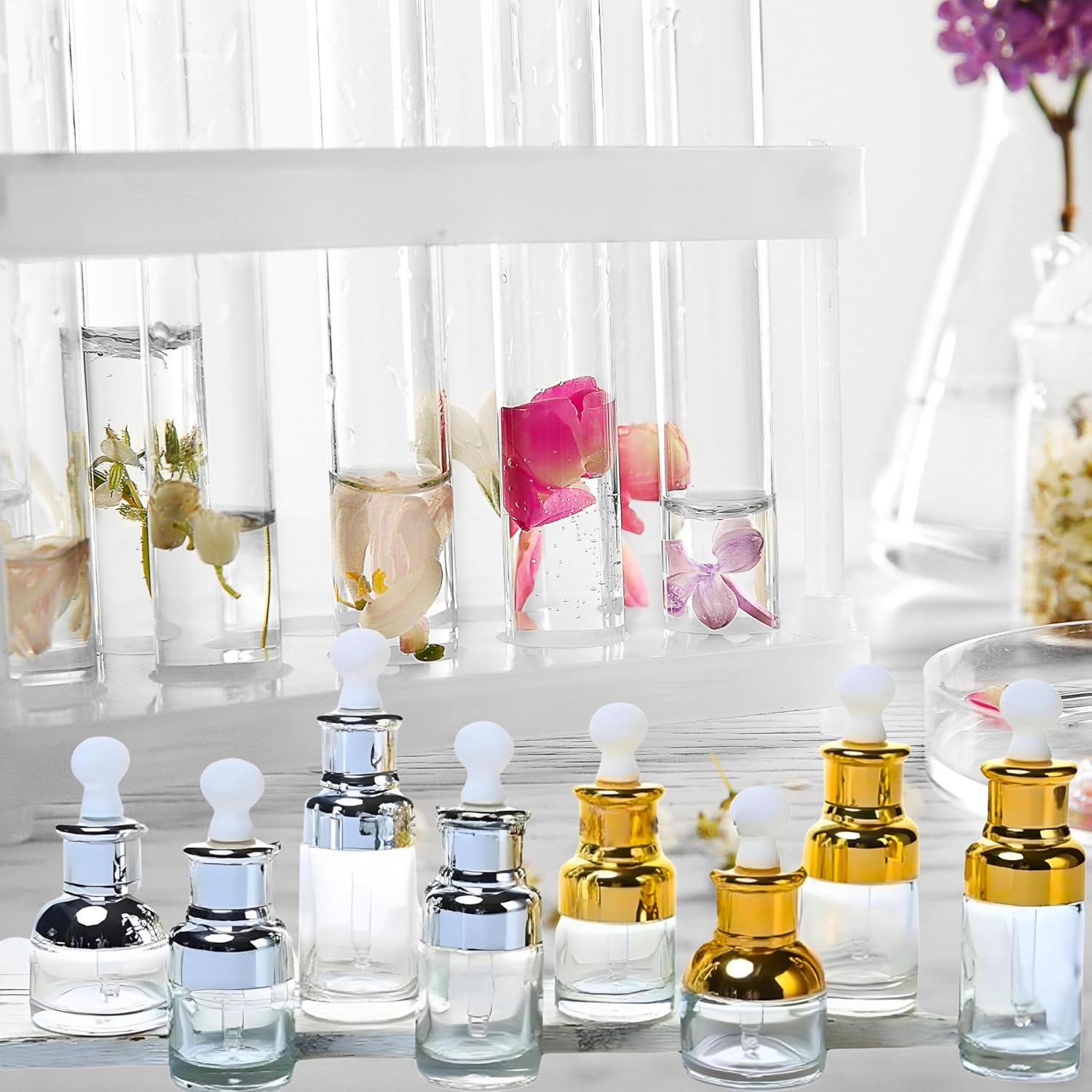 Luxury Clear Glass Dropper Bottles 20ml