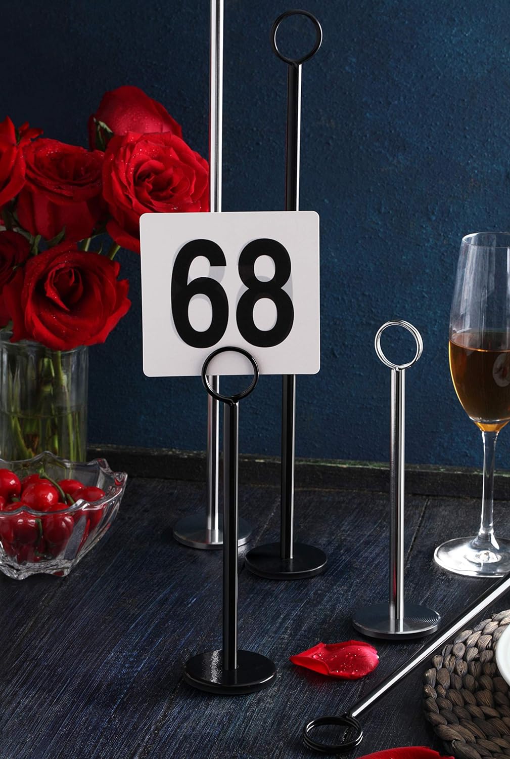 New Star Foodservice 23336 Ring Clip Table Number Holder Set of 12