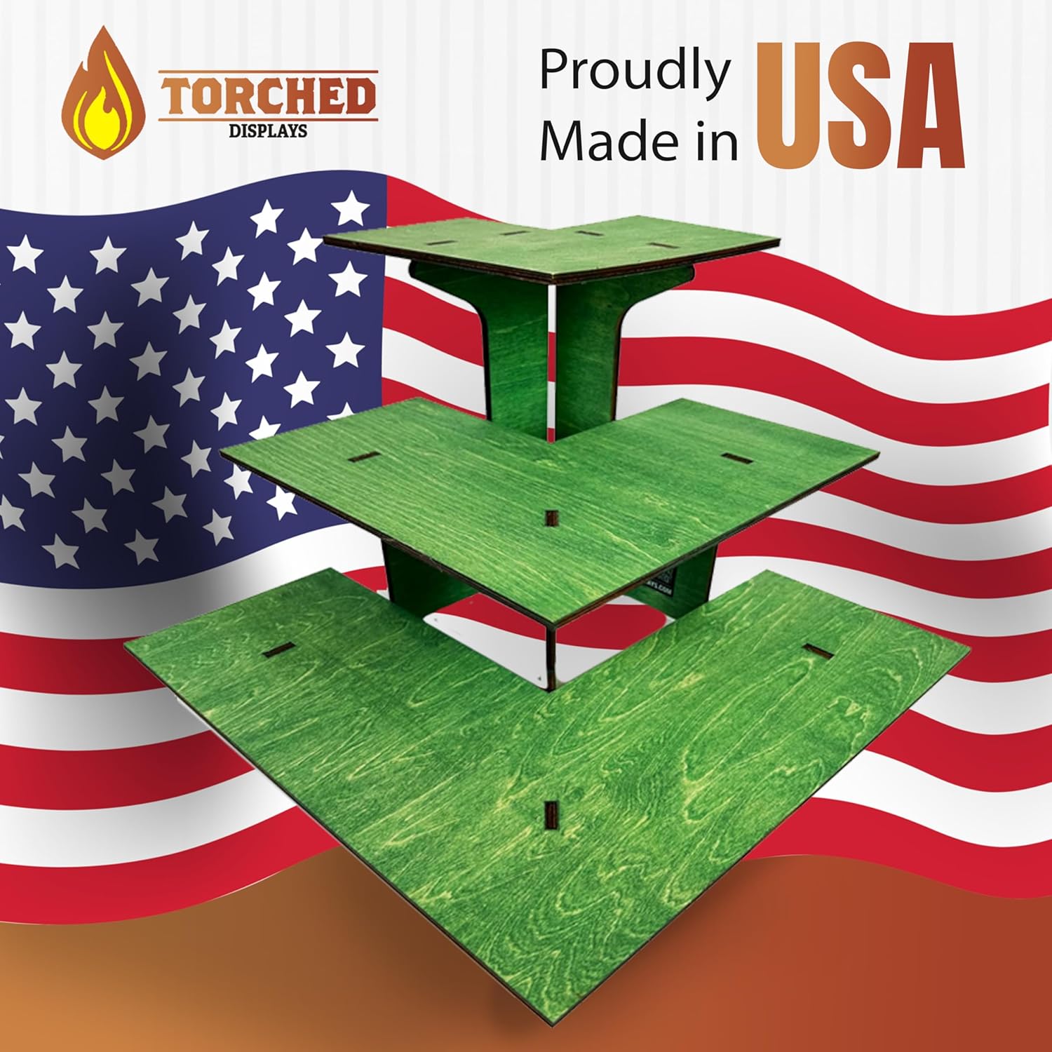 3-Tier Corner Display Stand with Shelves for Products