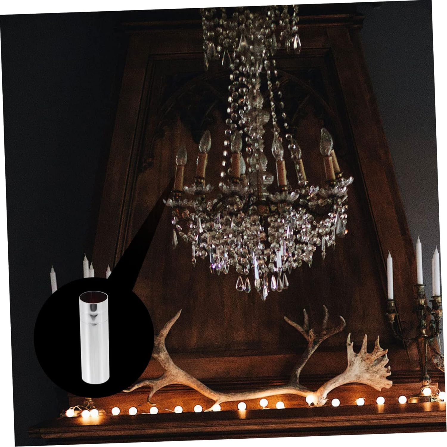 2Pcs Chandelier Lamp Holder Sleeves Retro Decorative Base Covers