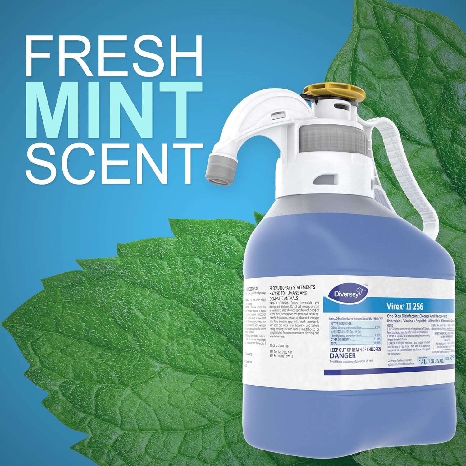 VIREX Diversey II 256 Liquid Disinfectant Cleaner and Deodorant