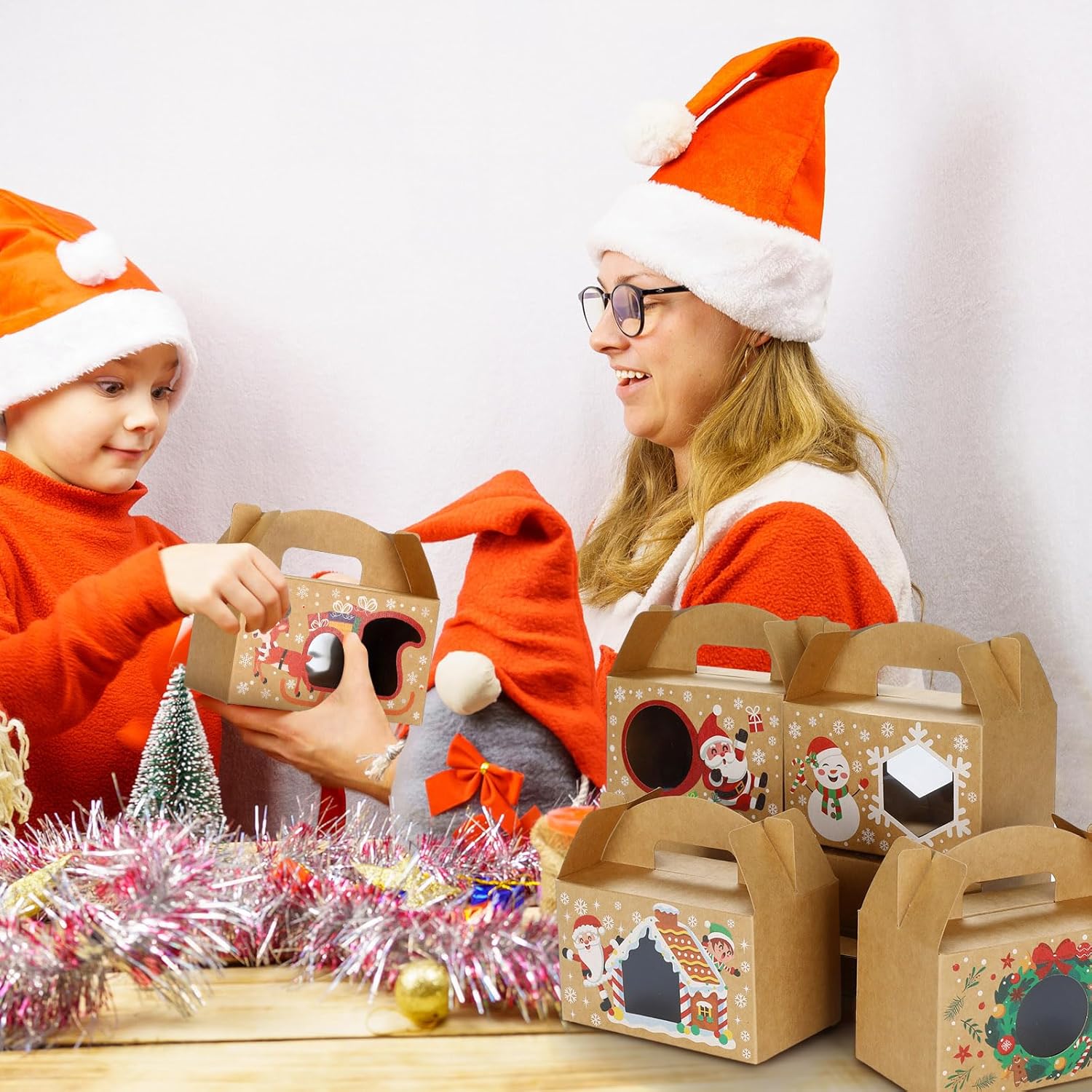 Fulmoon 24 Pcs Christmas Gift Boxes with Window