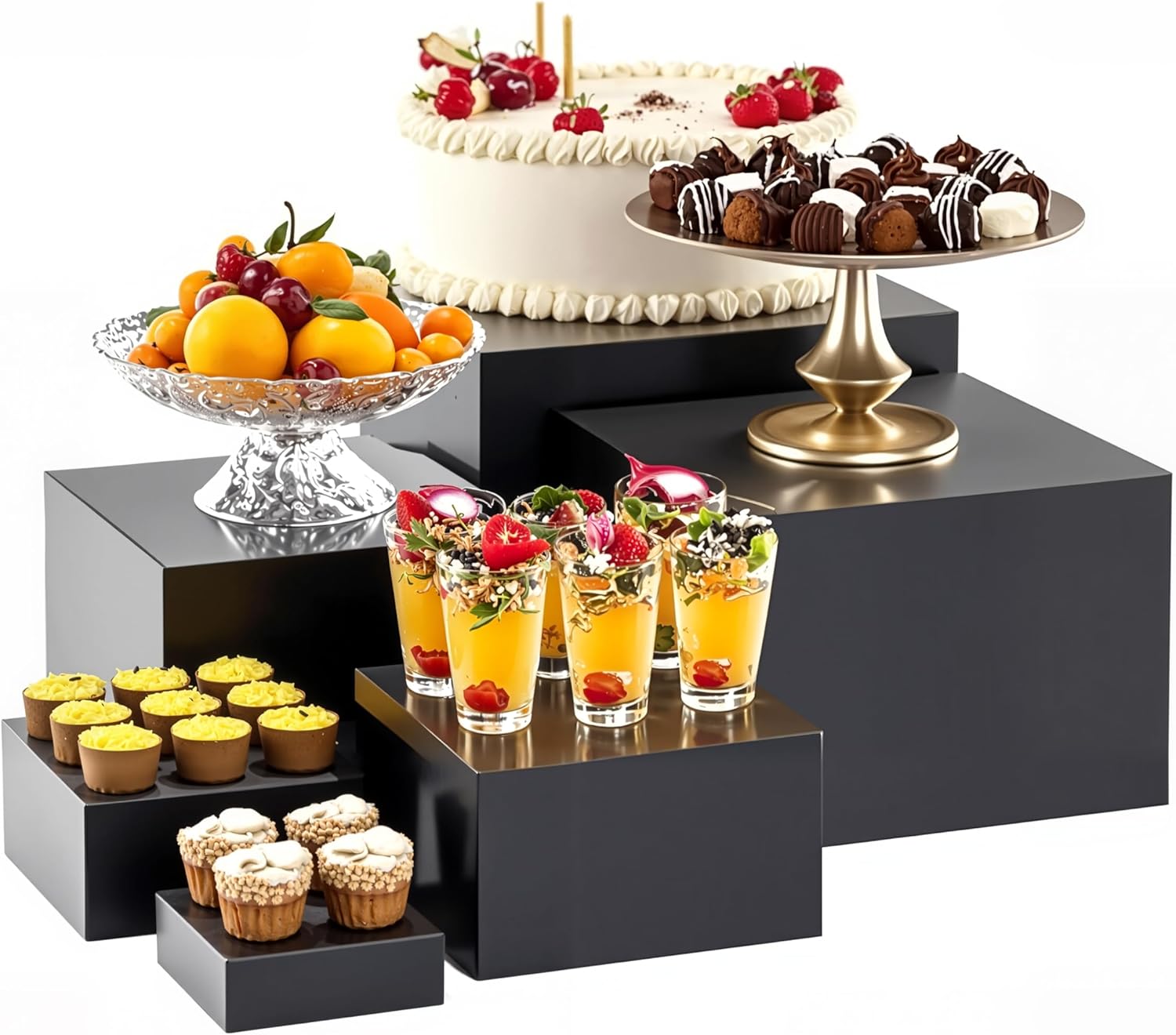 ihomecooker Metal Buffet Risers 6PCS Display Stand