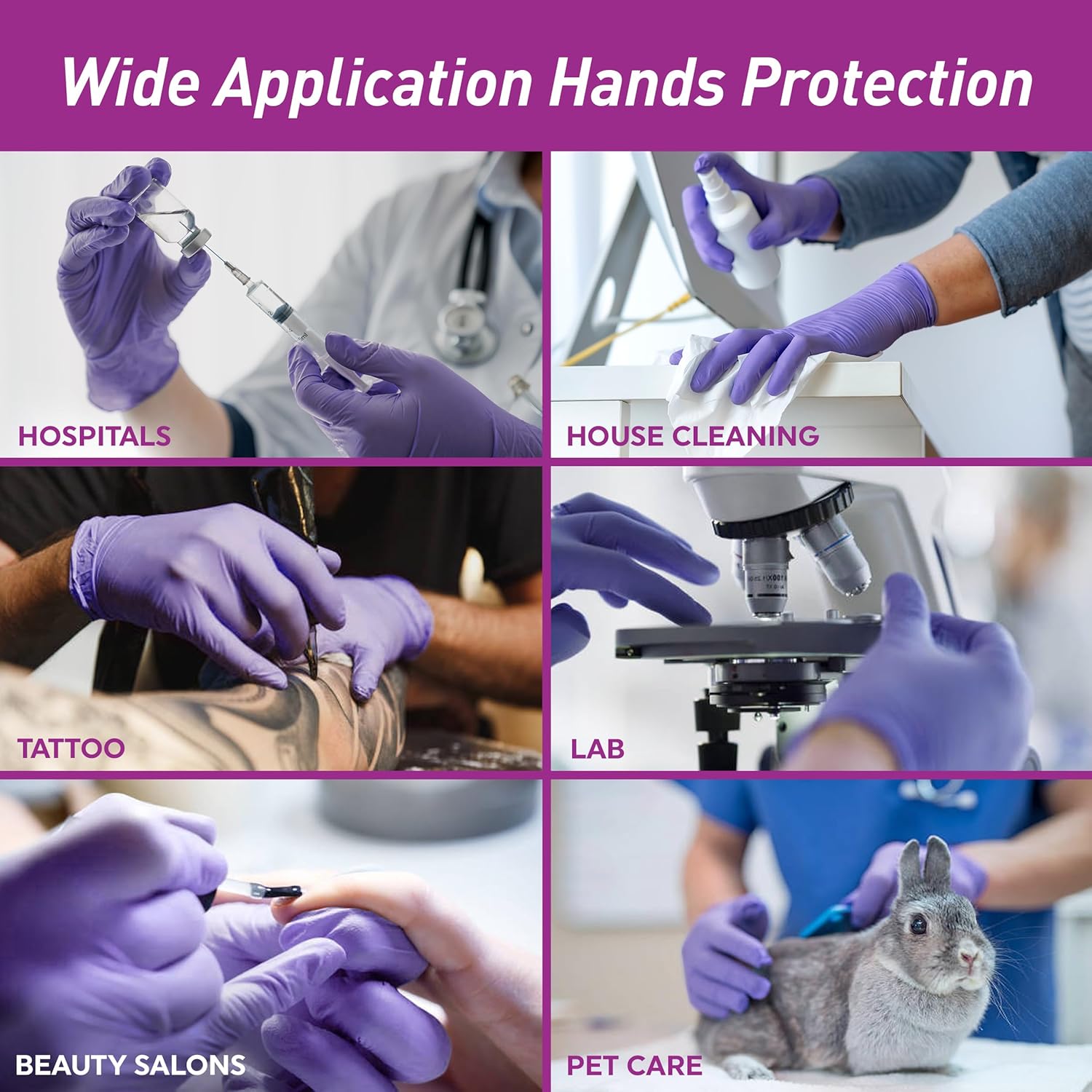 MedPride Powder-Free Nitrile Exam Gloves Large 100 Count Pack of 10
