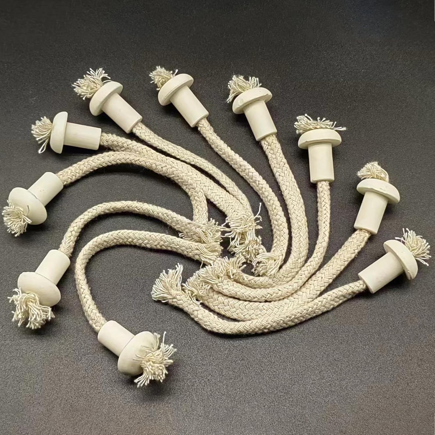 10 Cotton Wicks with Ceramic Holder for Alcohol Lamp Lab Use