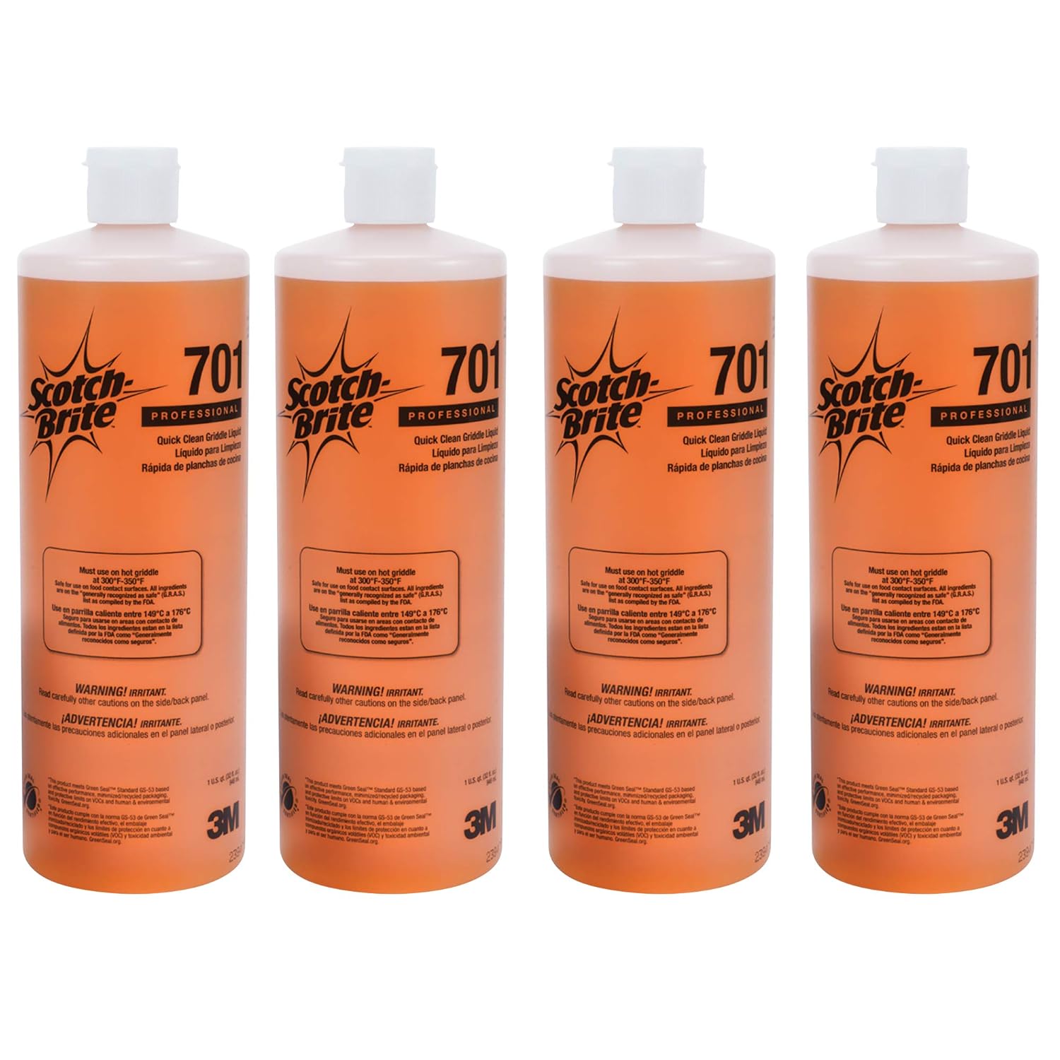 3M H-701-32OZ Scotch-Brite Griddle Cleaner Quick Clean Liquid 4 Quarts