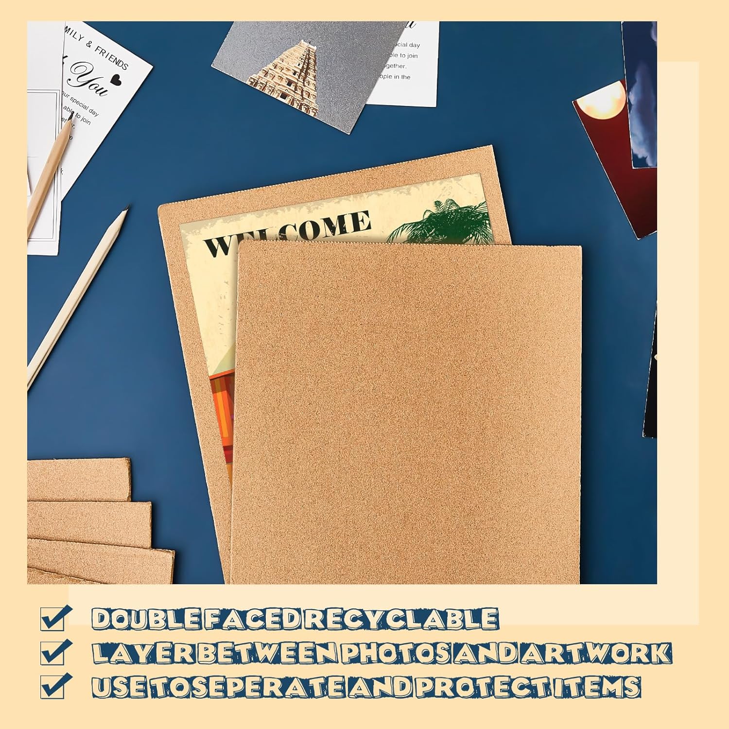 Henoyso 110 Pack 9x12 Inch Corrugated Cardboard Sheets