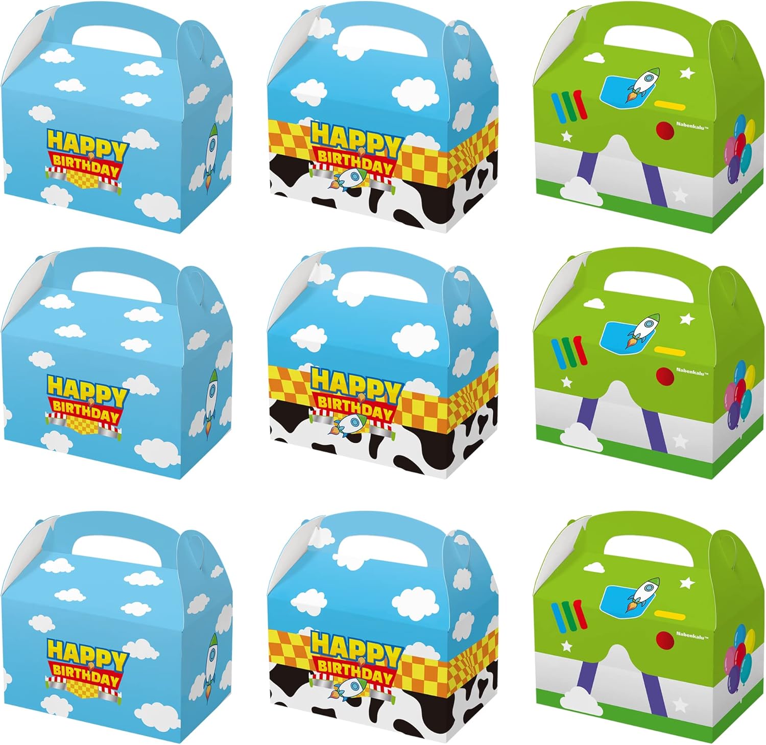 Nabenkalu Cartoon Story Party Boxes 15pcs Toy Gift Bags