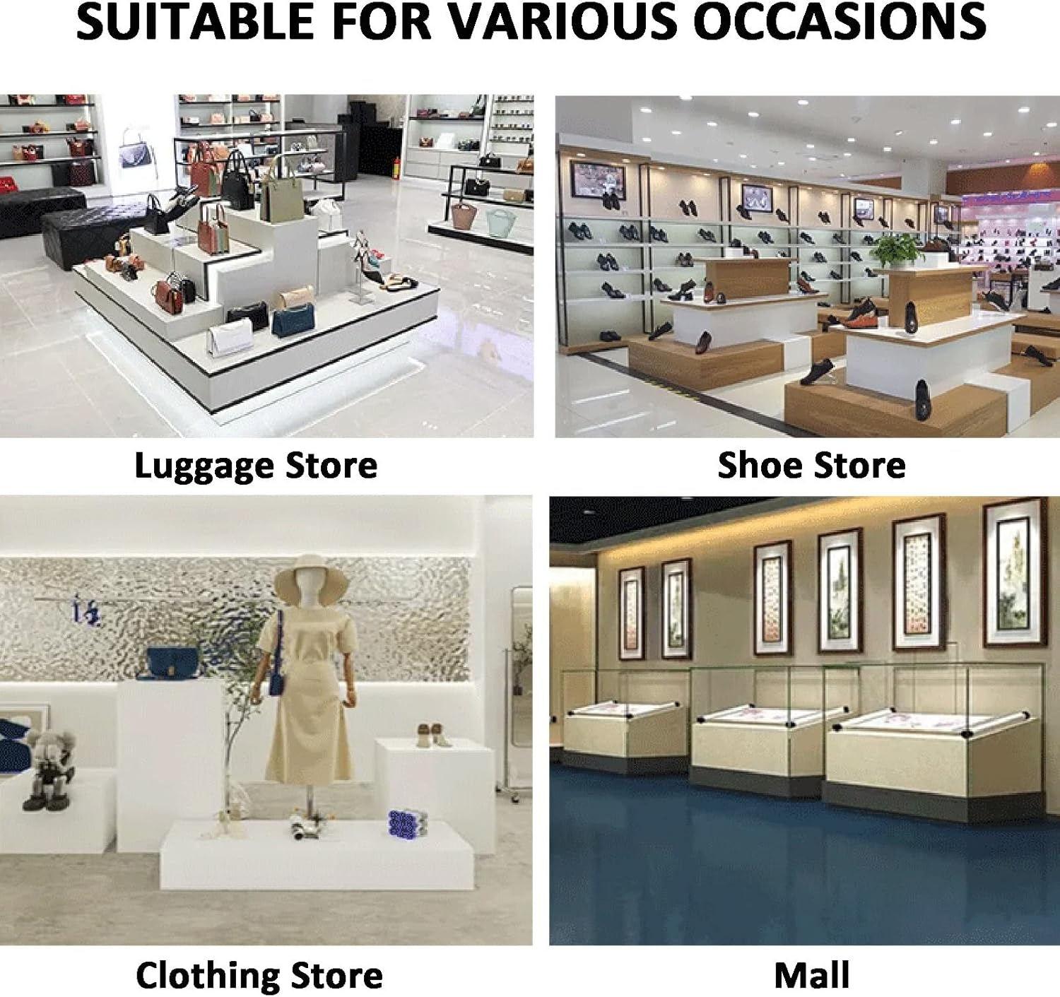 ZDMEI Cube Display Pedestal Stand 200KG Load White 40x100cm