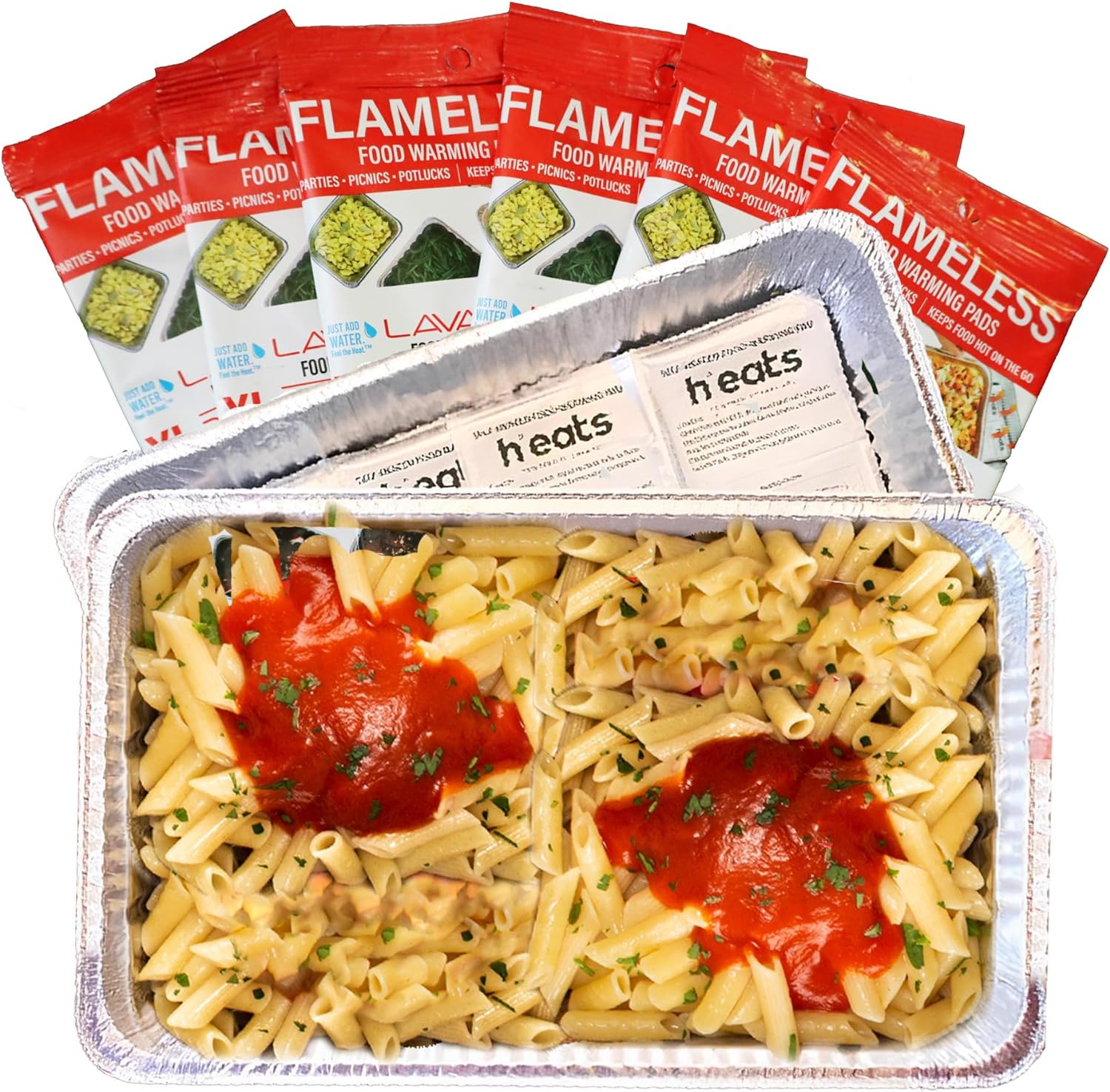Flameless Food Warming Pads 6 Pack - Safe and Reusable Buffet Warmers