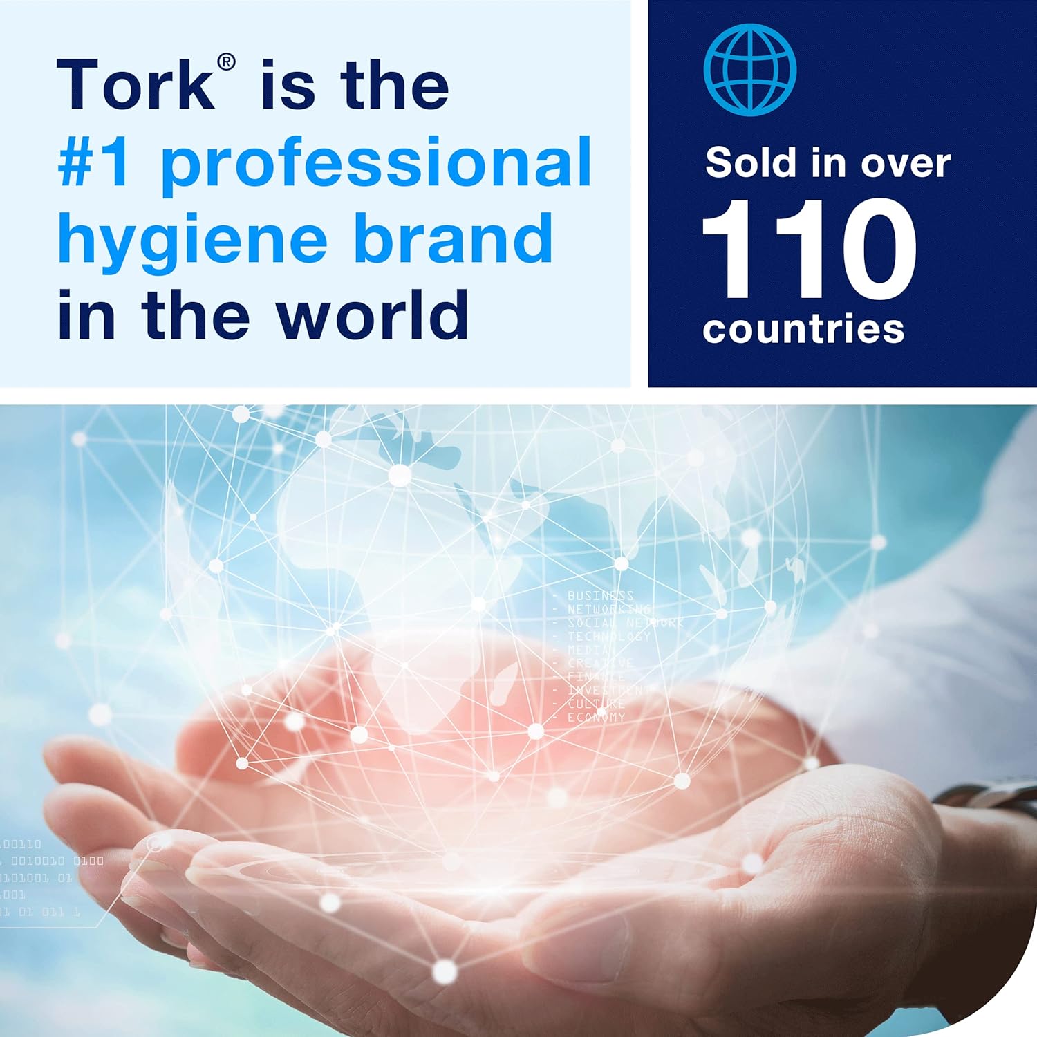 Tork Hand Towel Roll 630ft 100 Recycled 1-Ply 6 Rolls