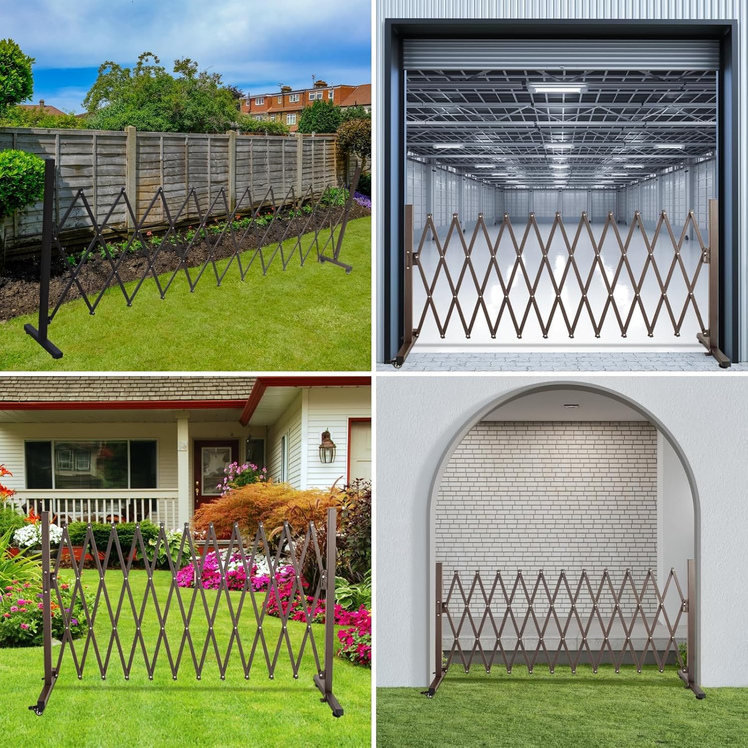 Aluminum Decorative Garden Fence with Casters