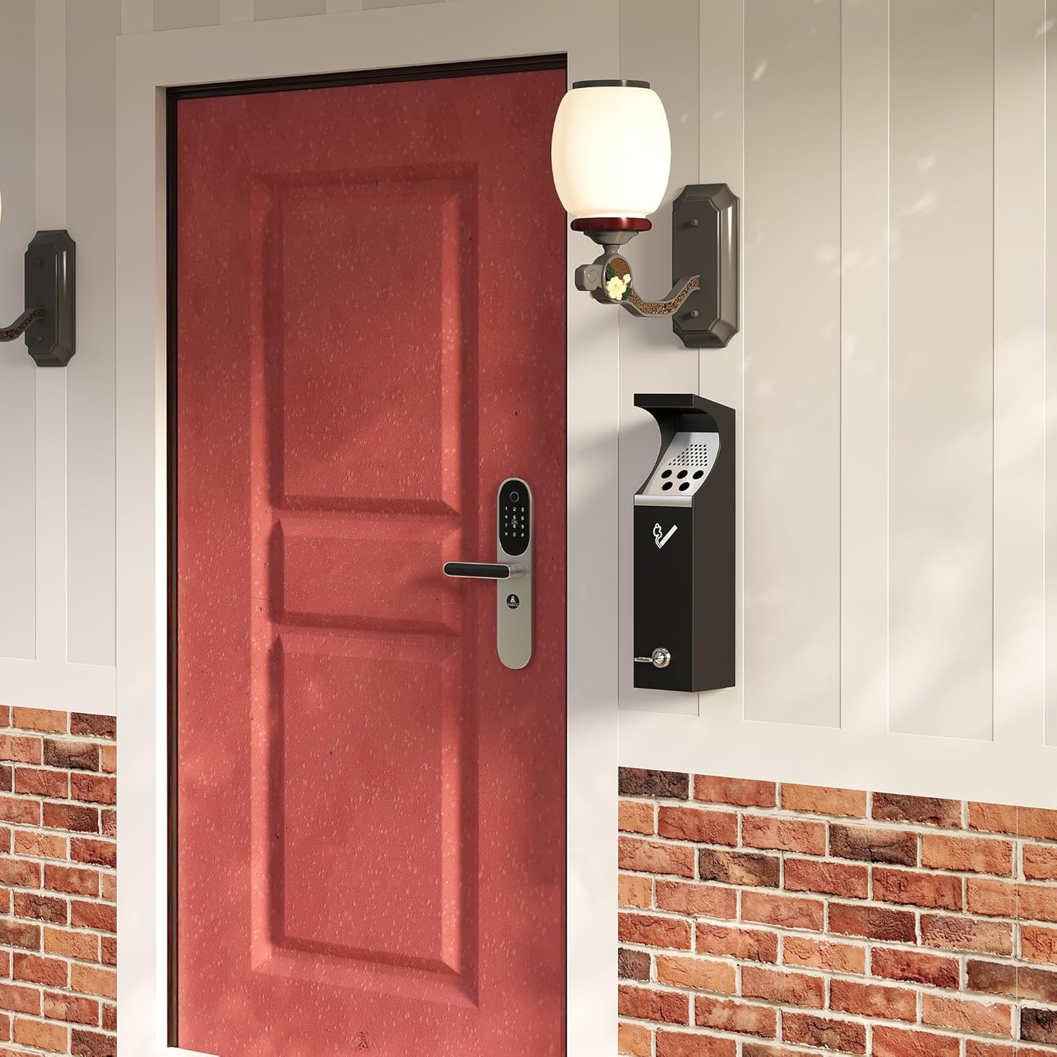 Lukar Commercial Wall Mounted Trash Can with Lock