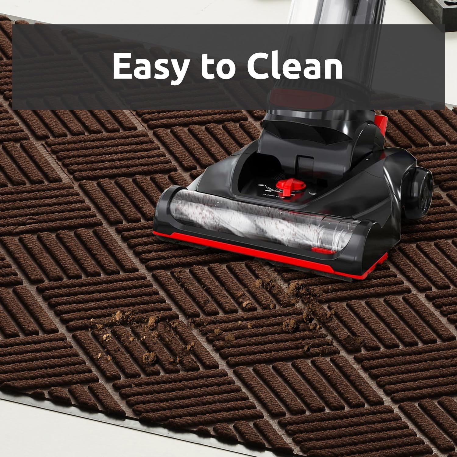 COCOER Heavy Duty Entryway Floor Mat 3 X 5 Brown