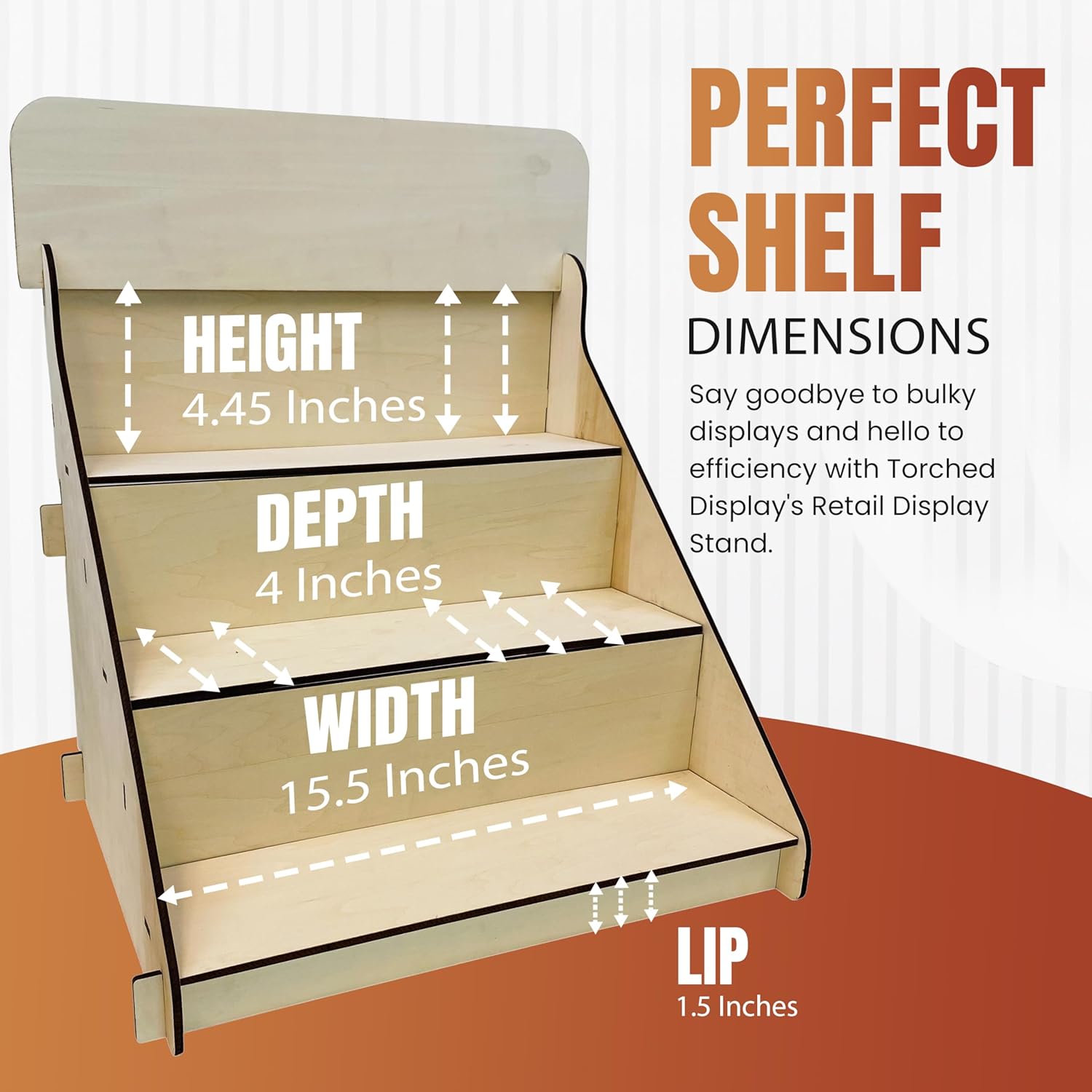 Wooden Retail Table Display Stand 3 Step Riser