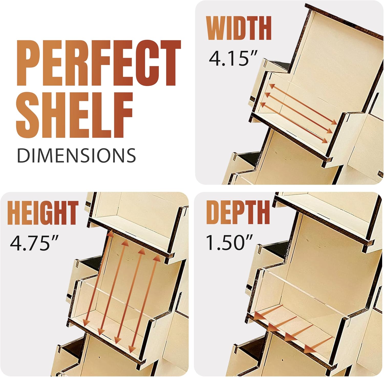 3 Tier Rotating Display Stand with 4-Sided Base