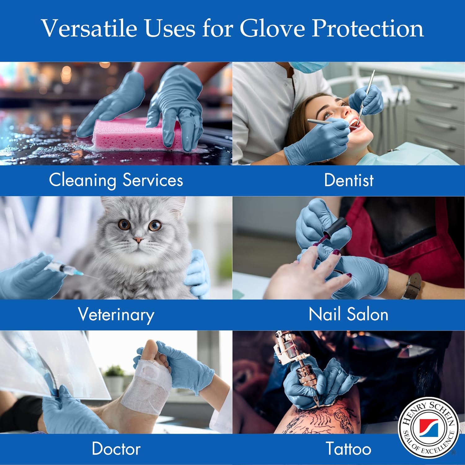 Criterion N300 Nitrile Exam Gloves 300Box Small Ice Blue